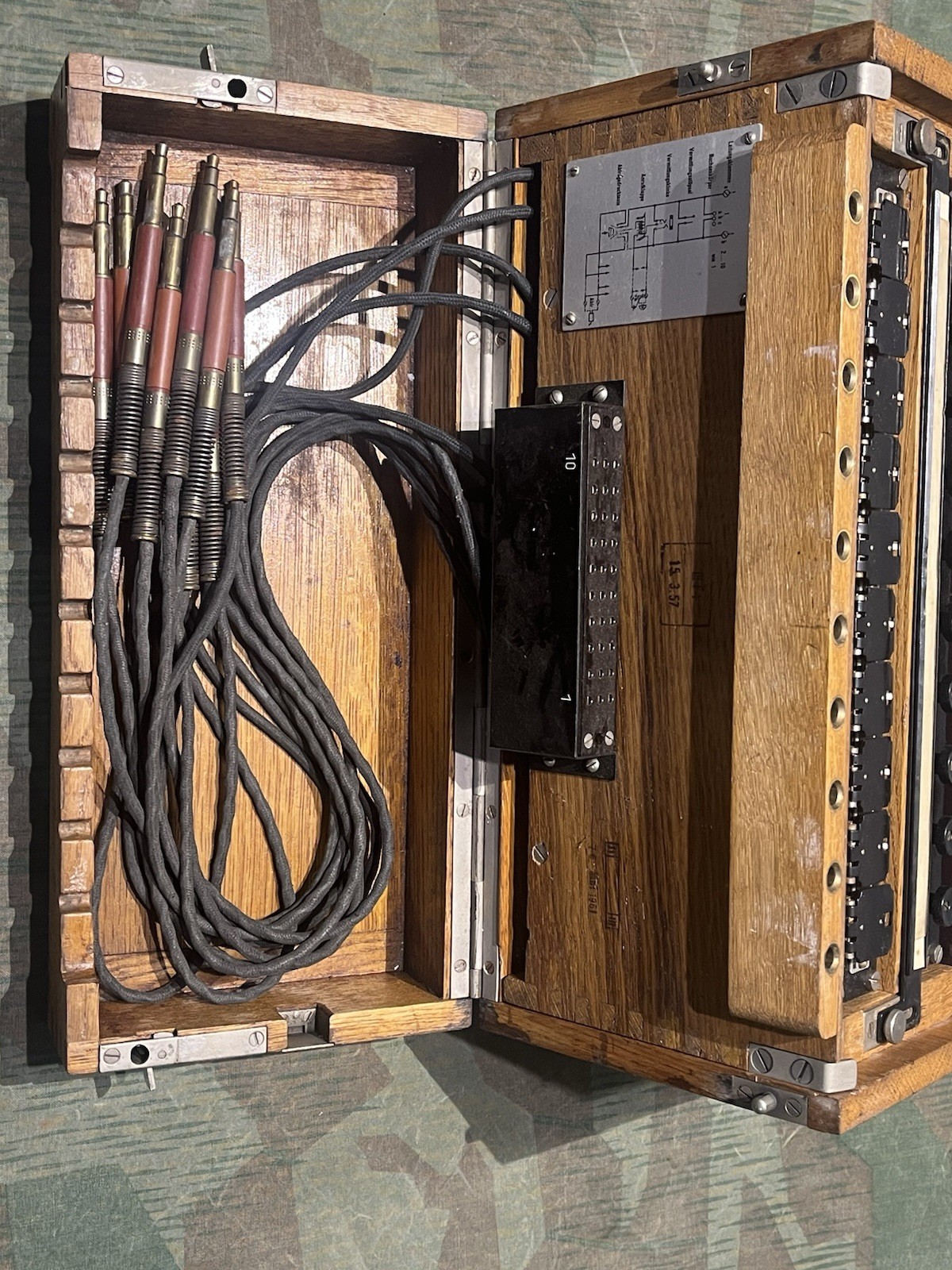 Original WW2 German FF33 Field Telephone 10 Line Switchboard 1943 Dated - Image 14