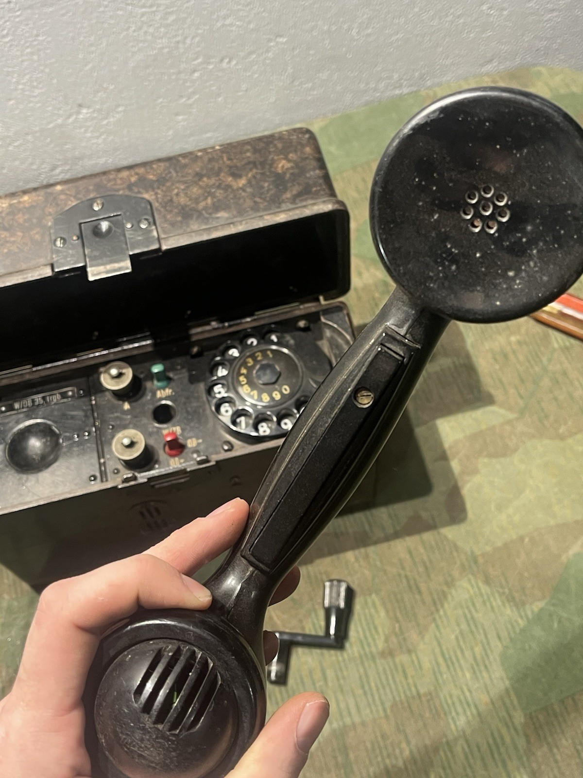 Original WW2 German Reichsbahn Field Telephone Ob35 / FF33 Dial Unit Marked - Image 6
