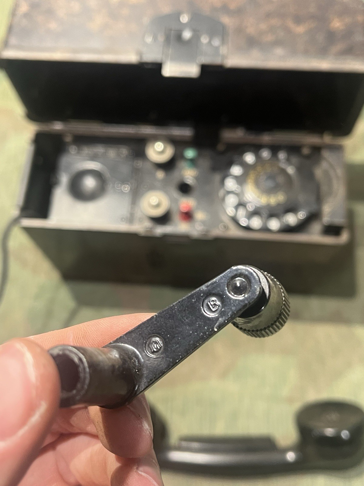 Original WW2 German Reichsbahn Field Telephone Ob35 / FF33 Dial Unit Marked - Image 7