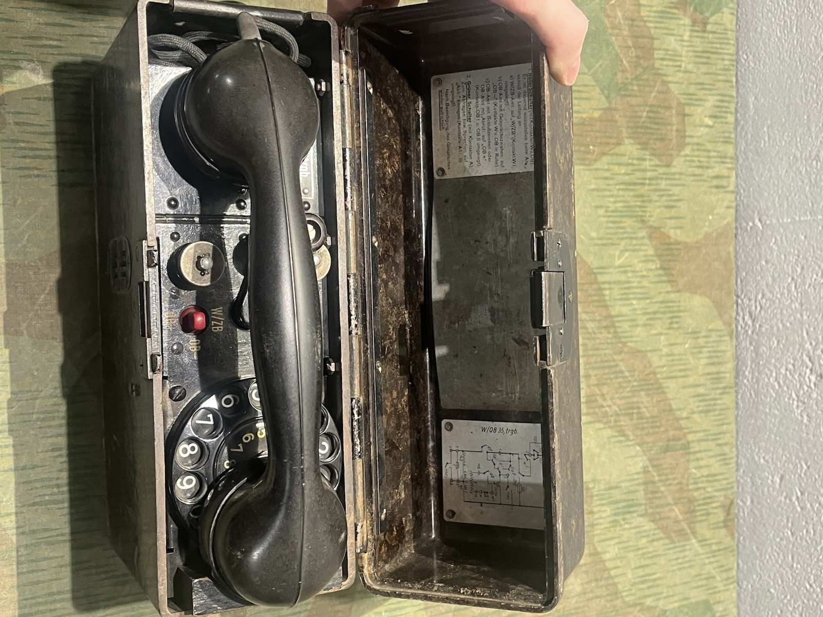 Original WW2 German Reichsbahn Field Telephone Ob35 / FF33 Dial Unit Marked - Image 17
