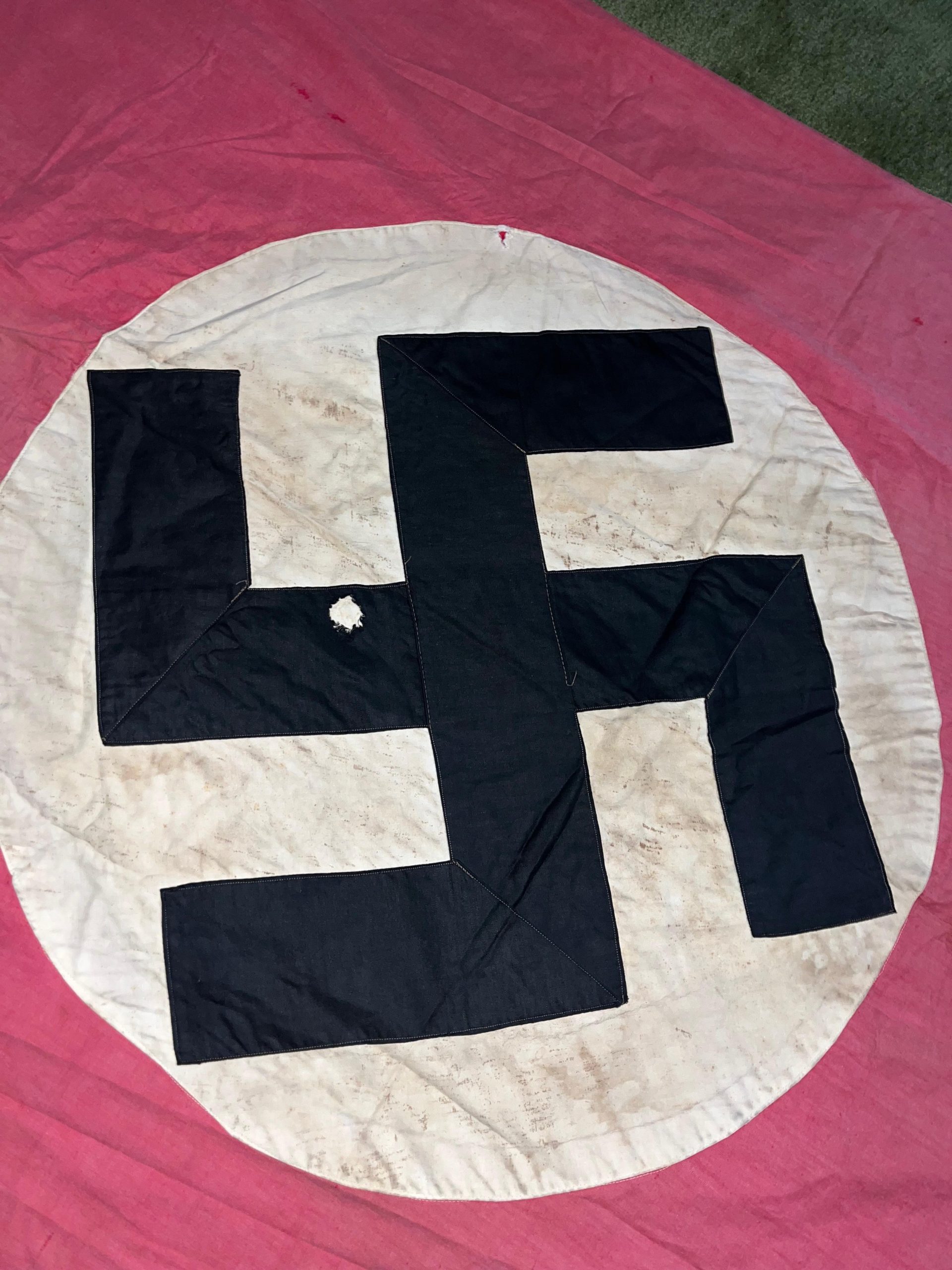 Original WW2 German NSDAP Building Banner / Flag 7-1/2ft x 4ft - Image 15