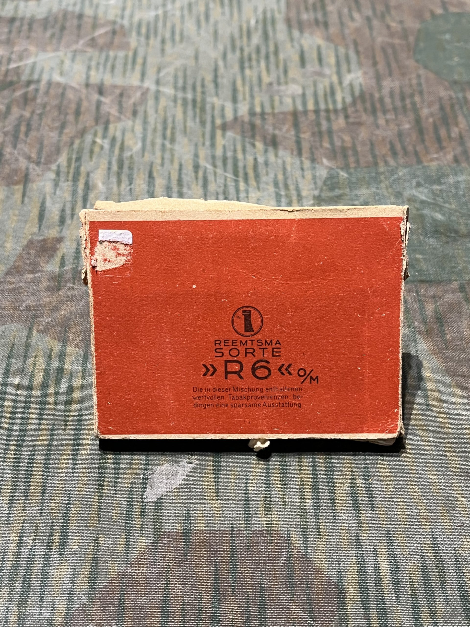 Original WW2 German Uniform Pocket Reemtsma Sorte R6 Zigaretten Box