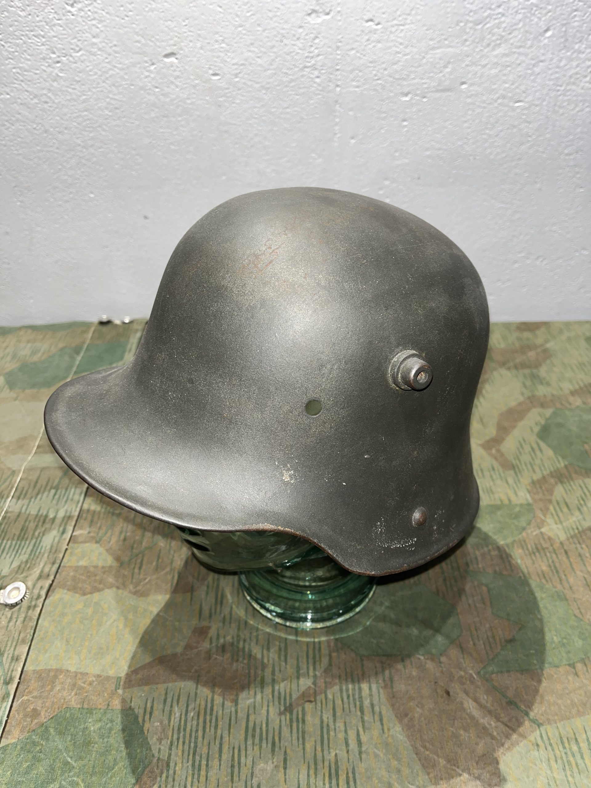 Original WW1 German M16 / M18 Helmet Stahlhelm Panzergrau