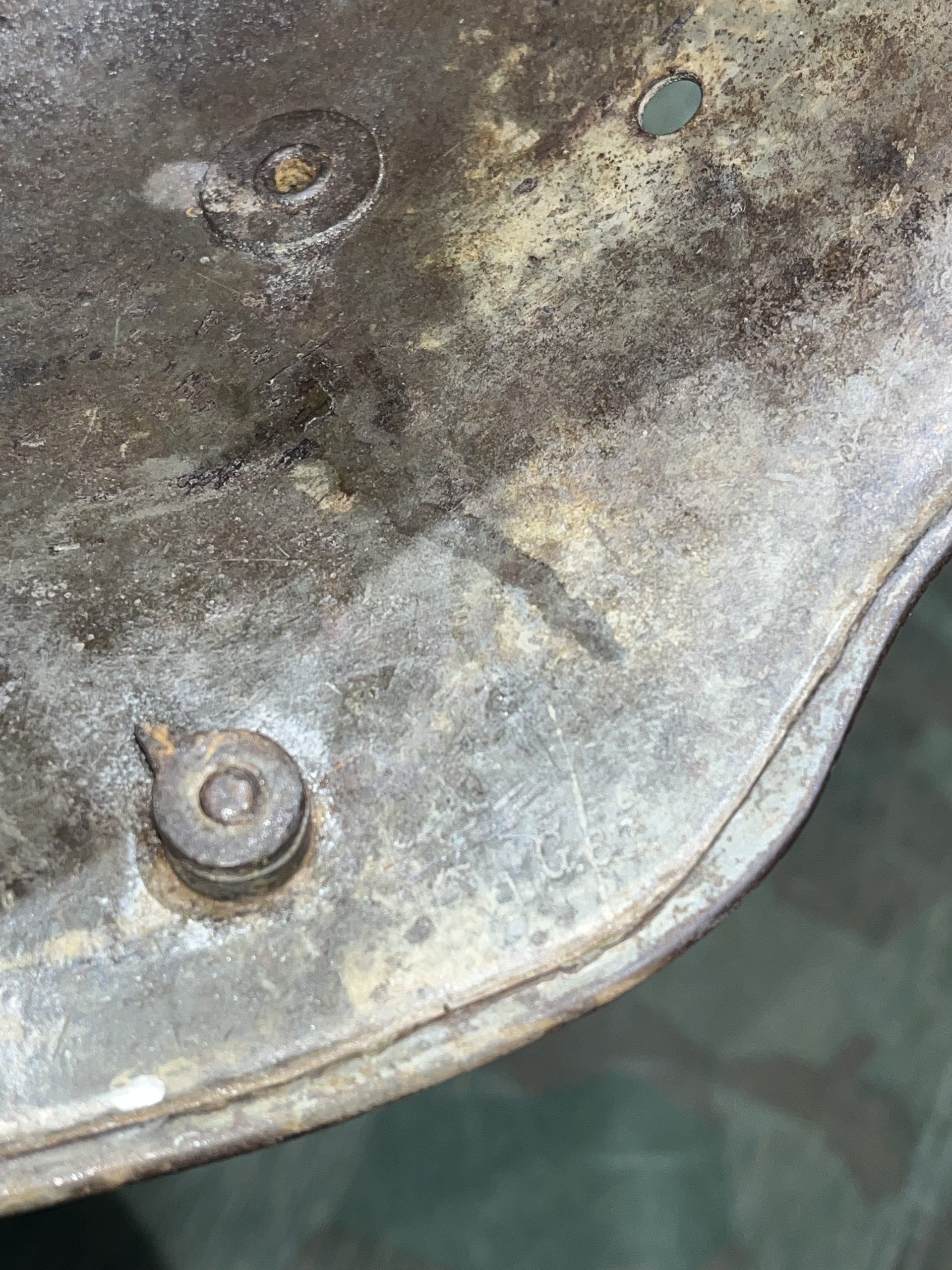 Original WW1 German M16 / M18 Helmet Stahlhelm Panzergrau - Image 21