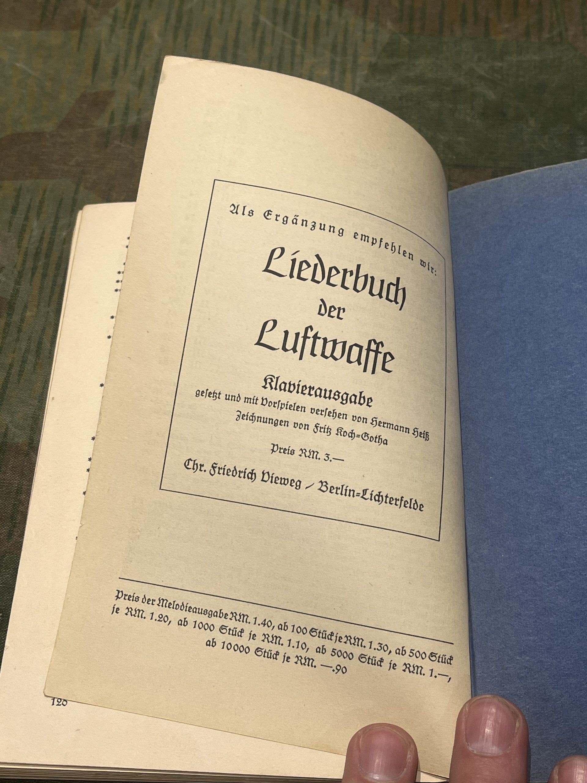 Original WW2 German "Liederbuch der Luftwaffe" Songbook - Image 12