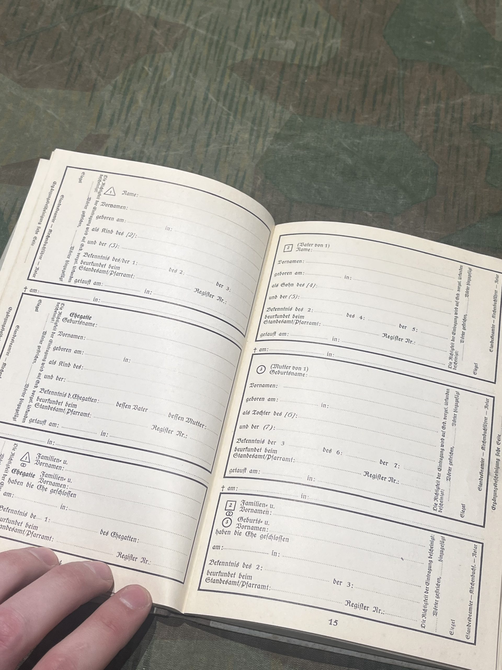 Original Pre-WW2 German "Ahnenpaß" Ancestry Pass Book - Image 8