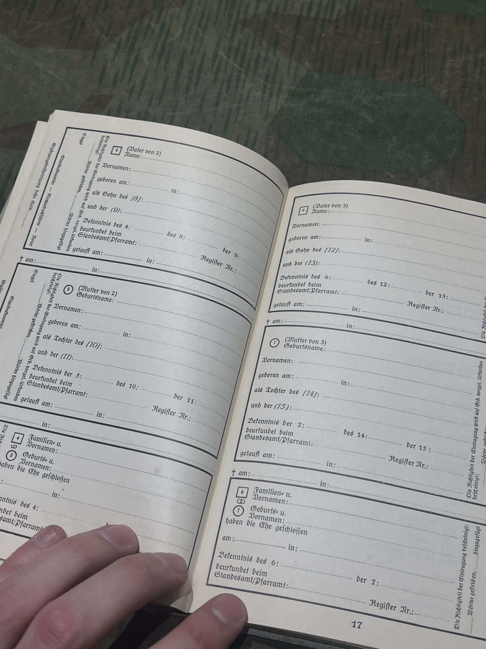 Original Pre-WW2 German "Ahnenpaß" Ancestry Pass Book - Image 9