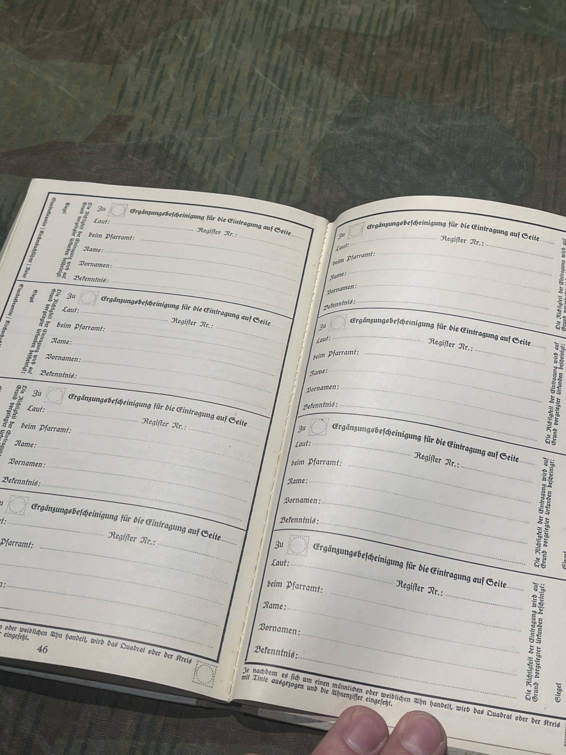 Original Pre-WW2 German "Ahnenpaß" Ancestry Pass Book - Image 11