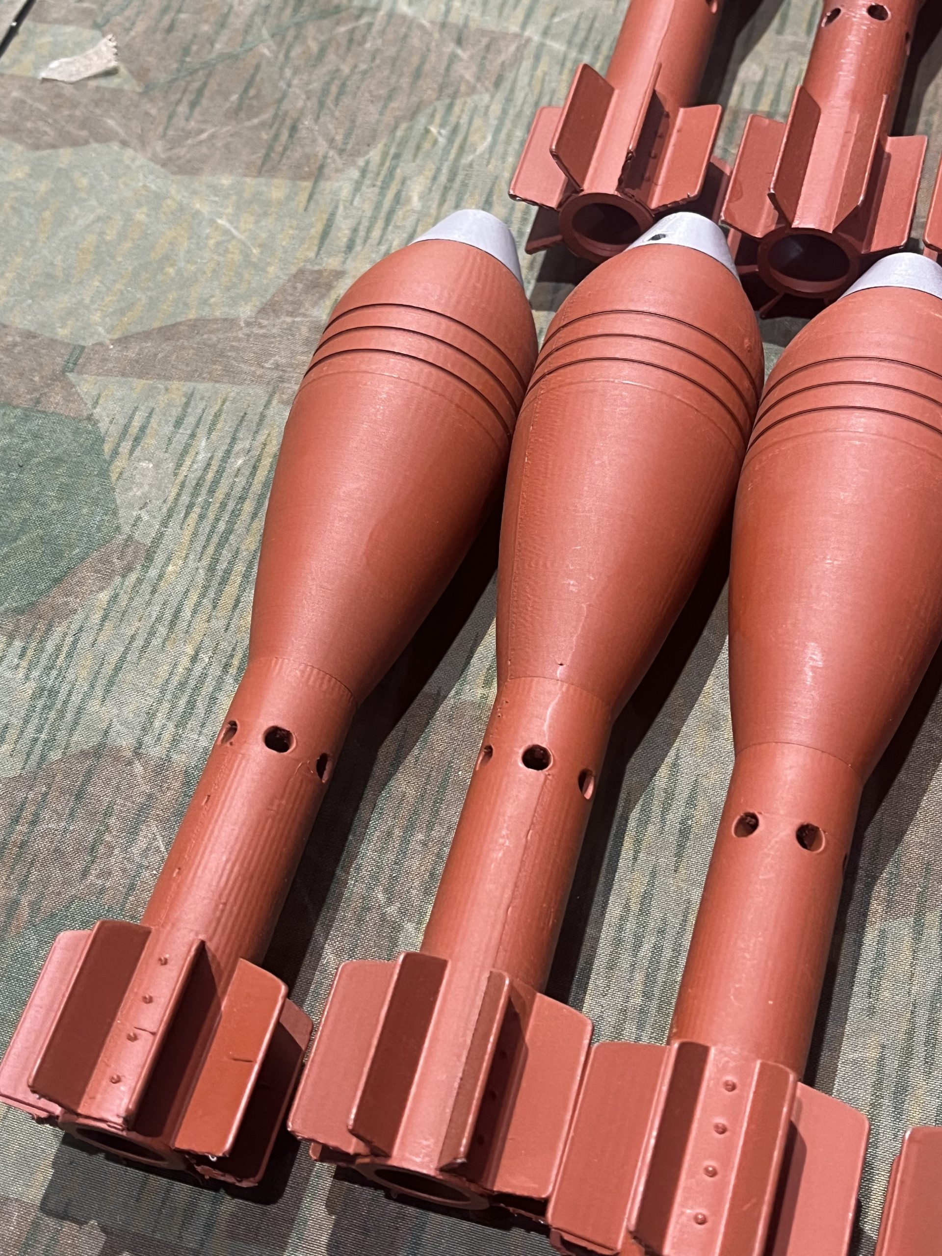 WW2 German Replica 3D Printed 5cm Mortars 7x - Image 2