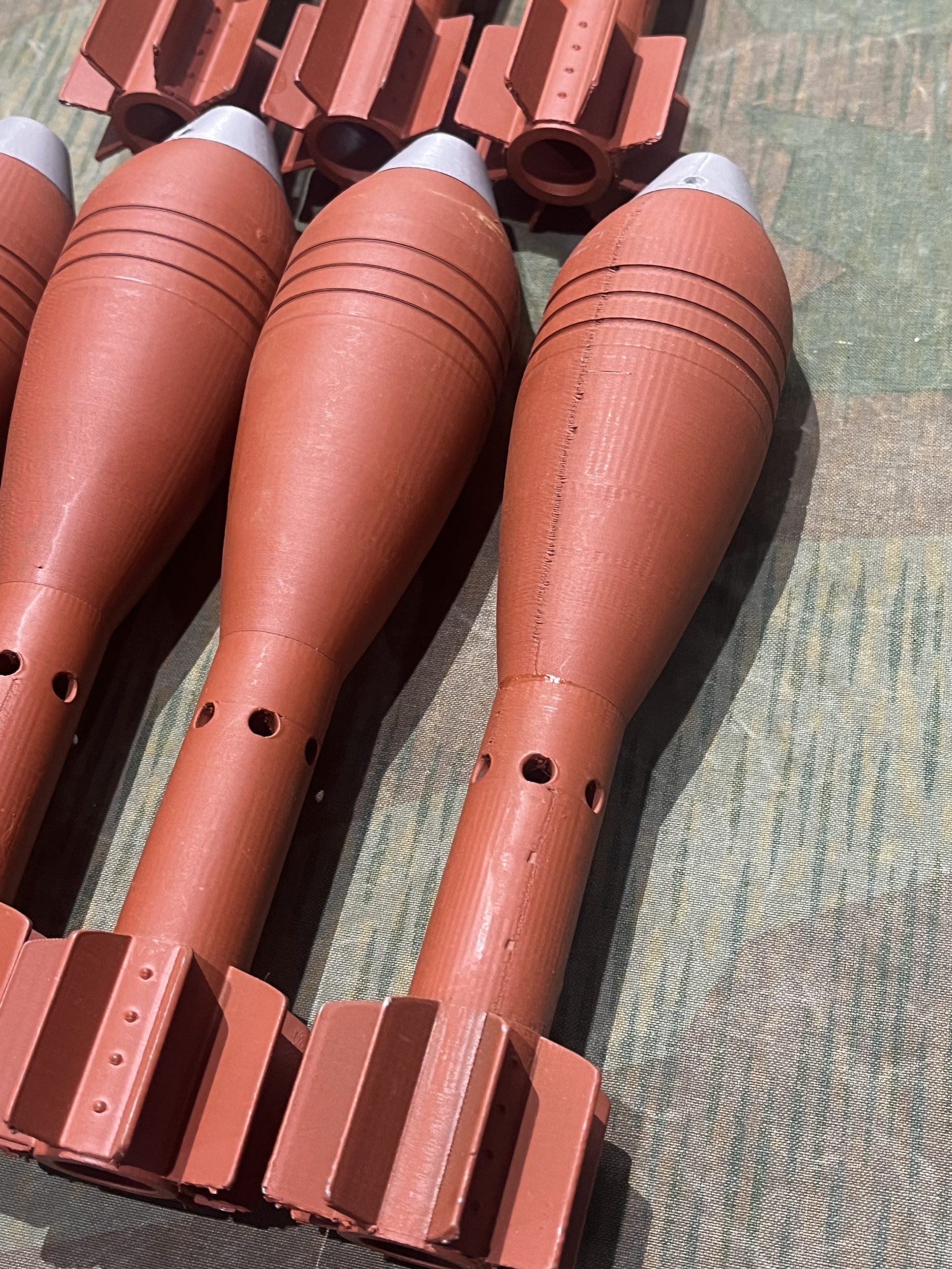 WW2 German Replica 3D Printed 5cm Mortars 7x - Image 3