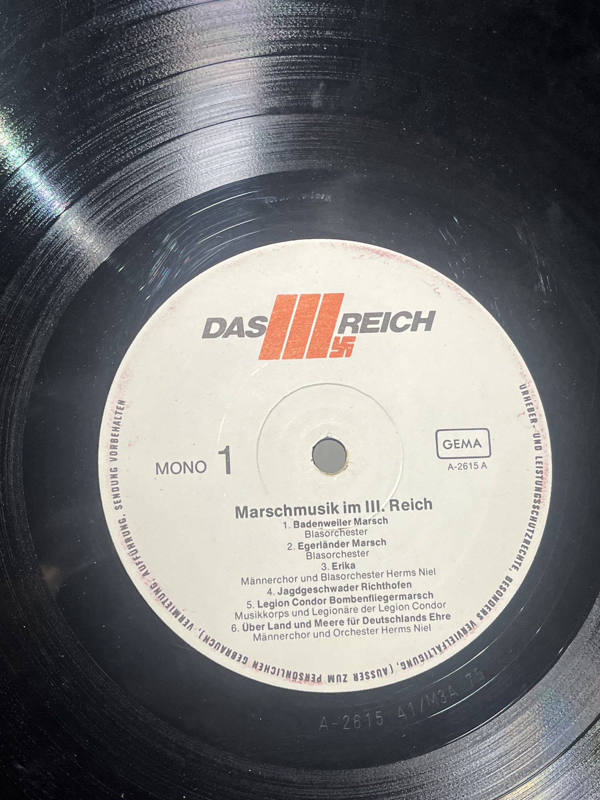 WW2 German Das Reich Lp Vinyl w/ Marching Music - Image 15