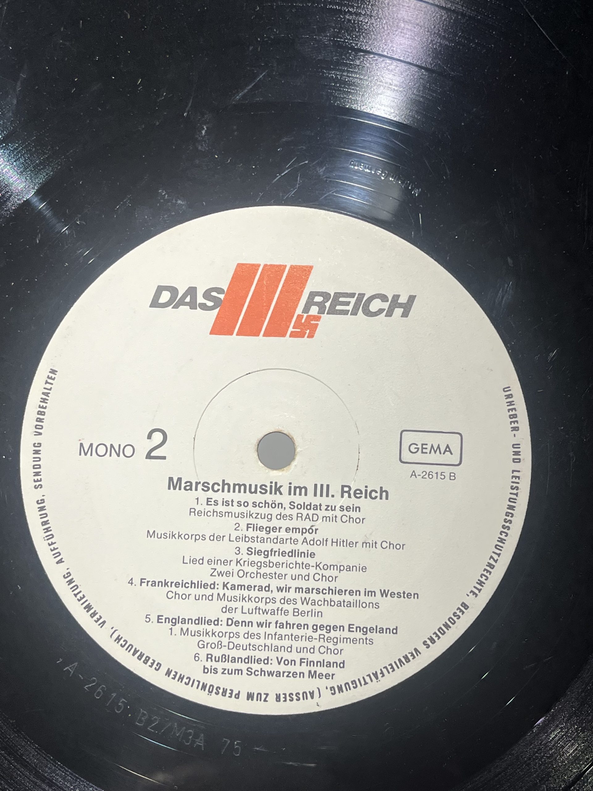 WW2 German Das Reich Lp Vinyl w/ Marching Music - Image 16