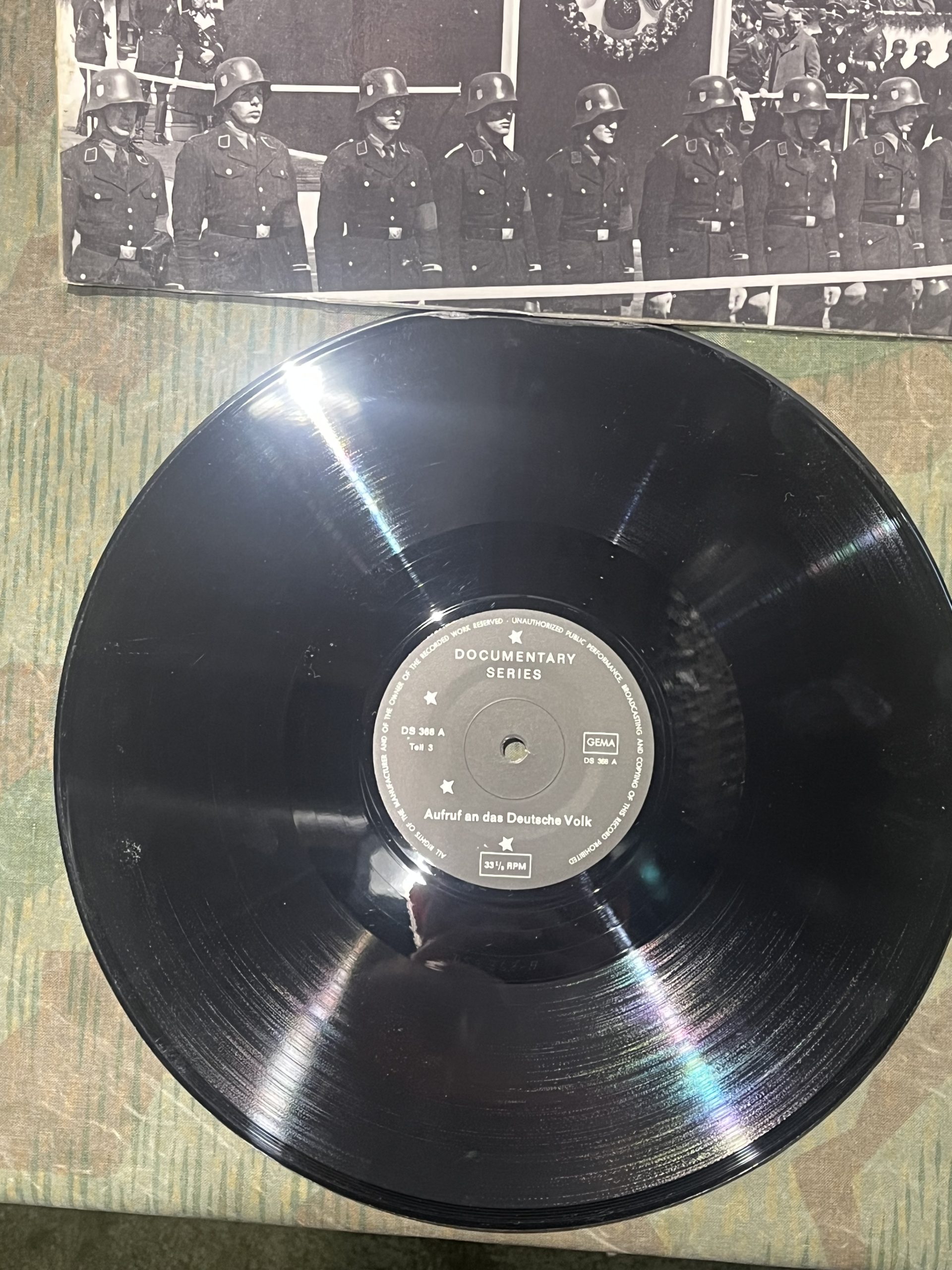 WW2 German Das Reich Lp Vinyl Adolf Hitler Speech Feb. 1 1933 "Aufruf an das Deutsche Volk" - Image 9