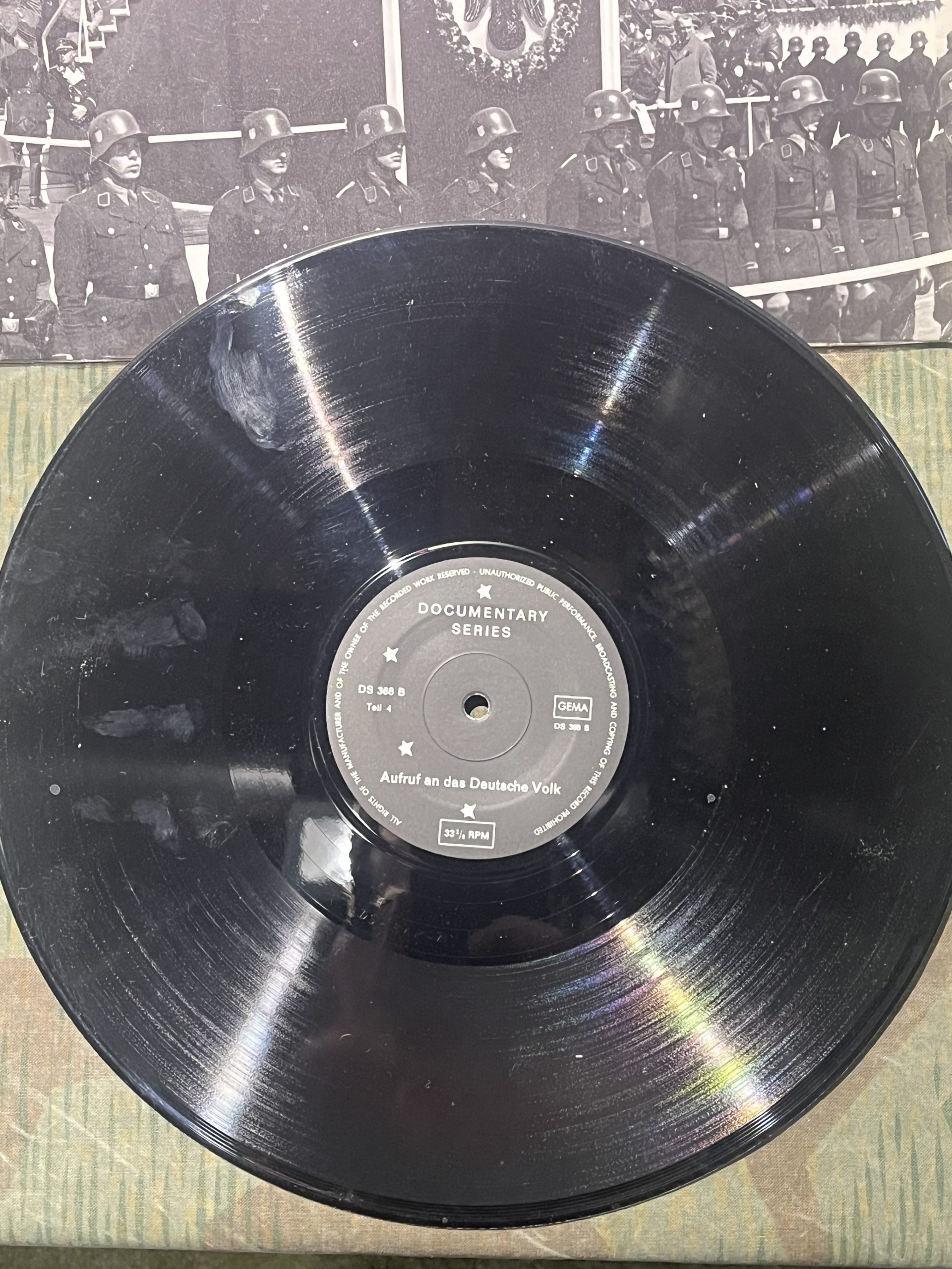 WW2 German Das Reich Lp Vinyl Adolf Hitler Speech Feb. 1 1933 "Aufruf an das Deutsche Volk" - Image 14