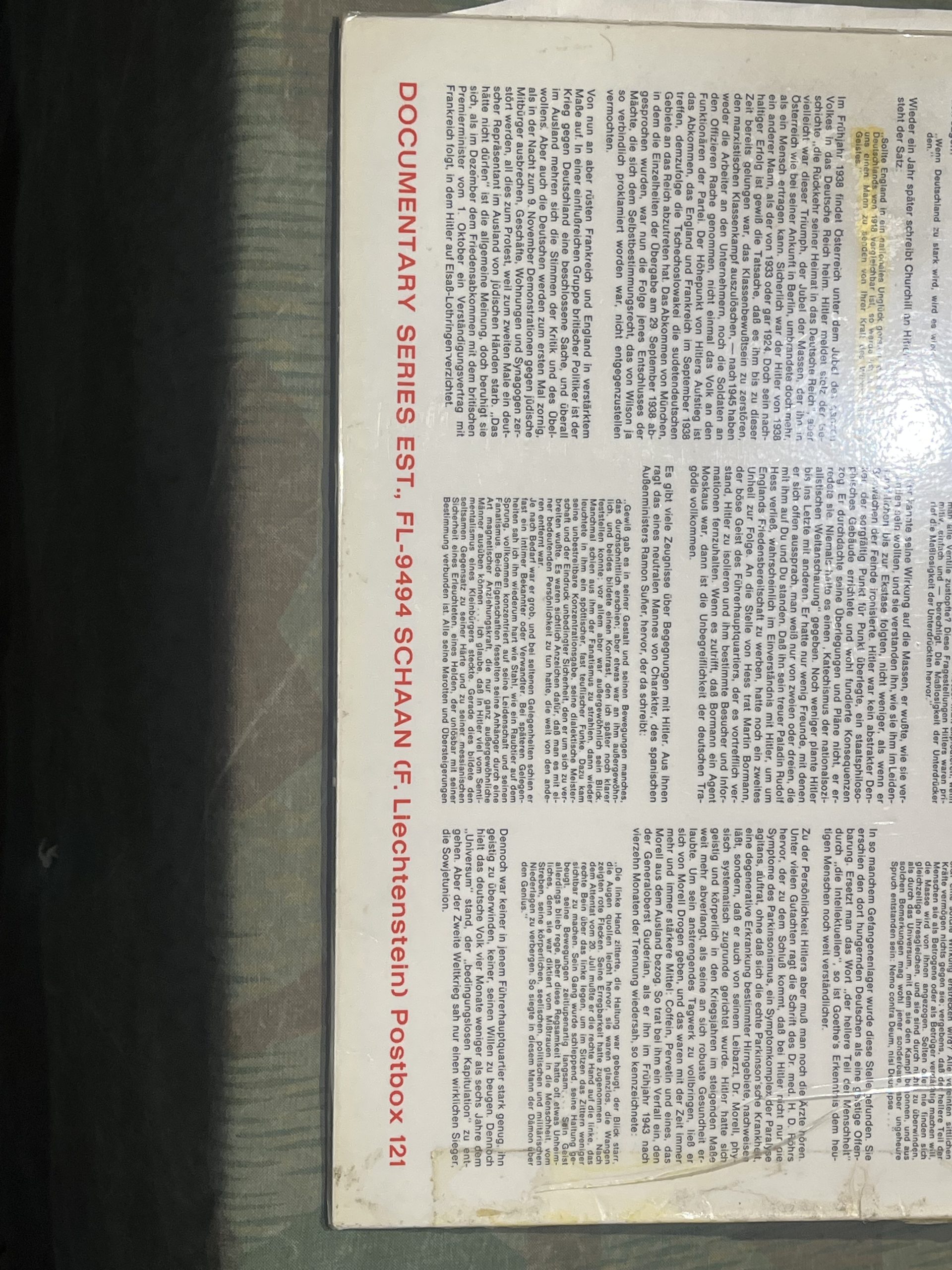 WW2 German Das Reich Lp Vinyl Adolf Hitler Speech Feb. 1 1933 "Aufruf an das Deutsche Volk" - Image 8