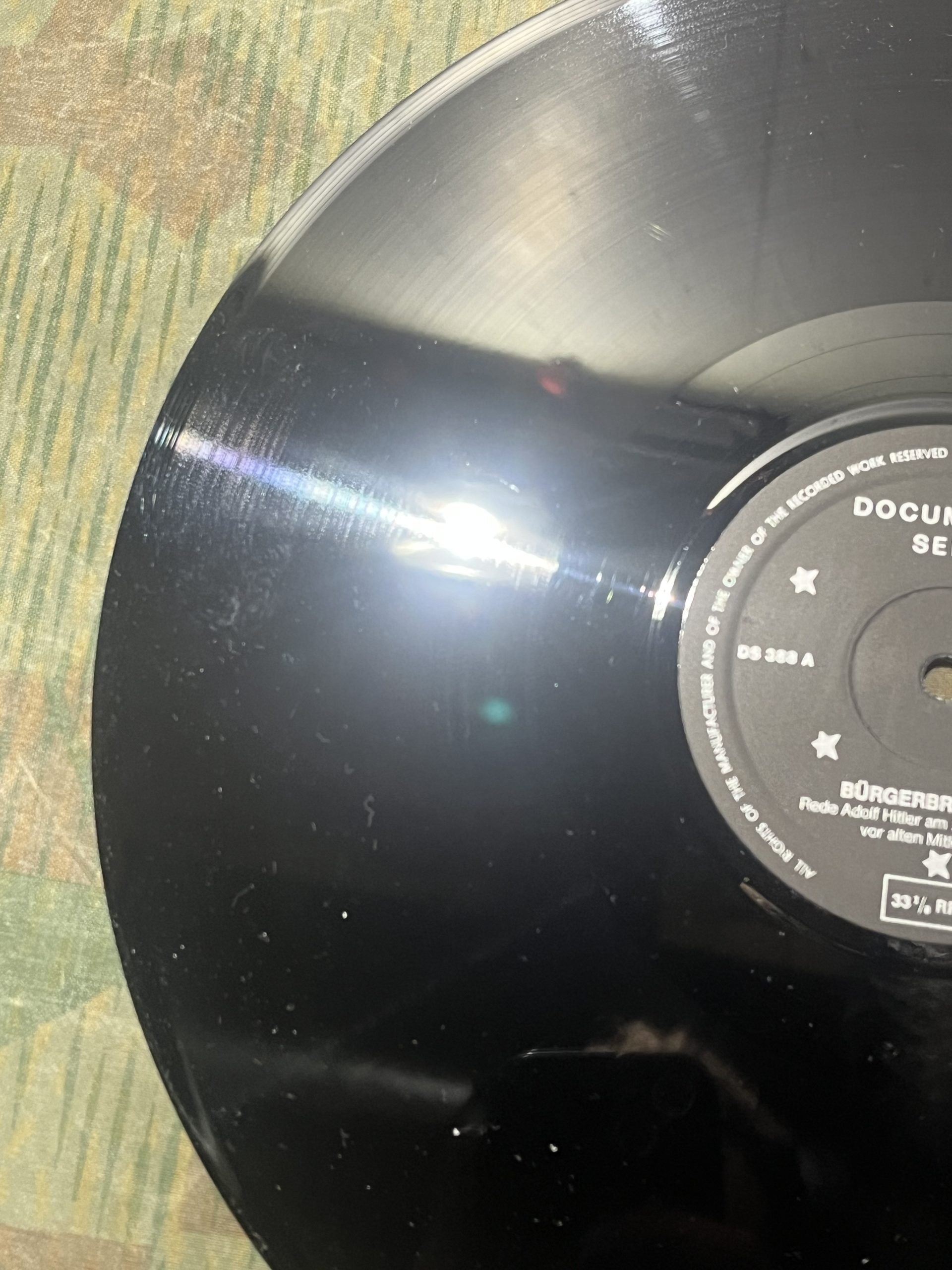 WW2 German Lp Vinyl Adolf Hitler Speech Jahrestag der Parteigrundung Feb. 24 1938 - Image 9