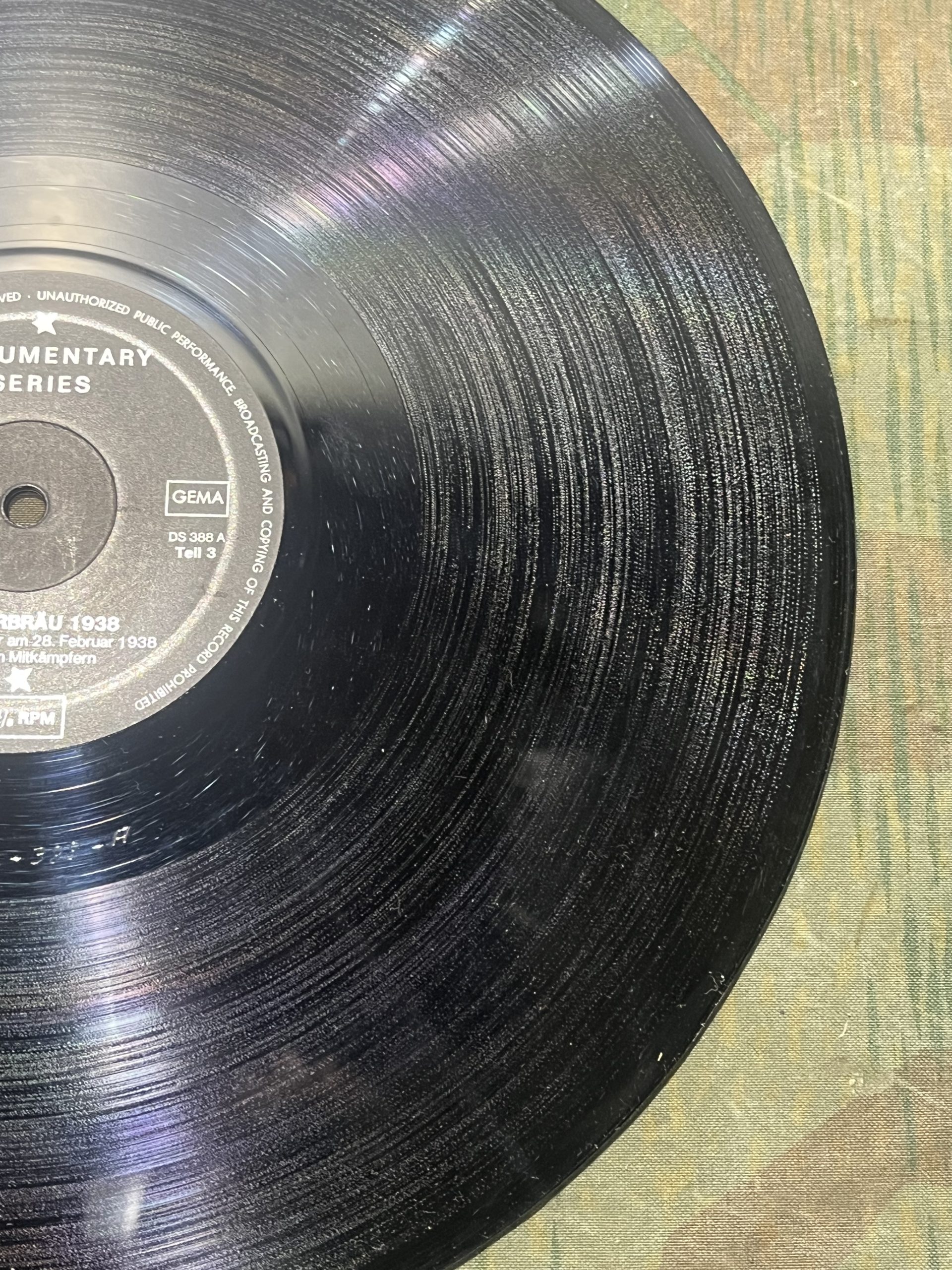 WW2 German Lp Vinyl Adolf Hitler Speech Jahrestag der Parteigrundung Feb. 24 1938 - Image 11