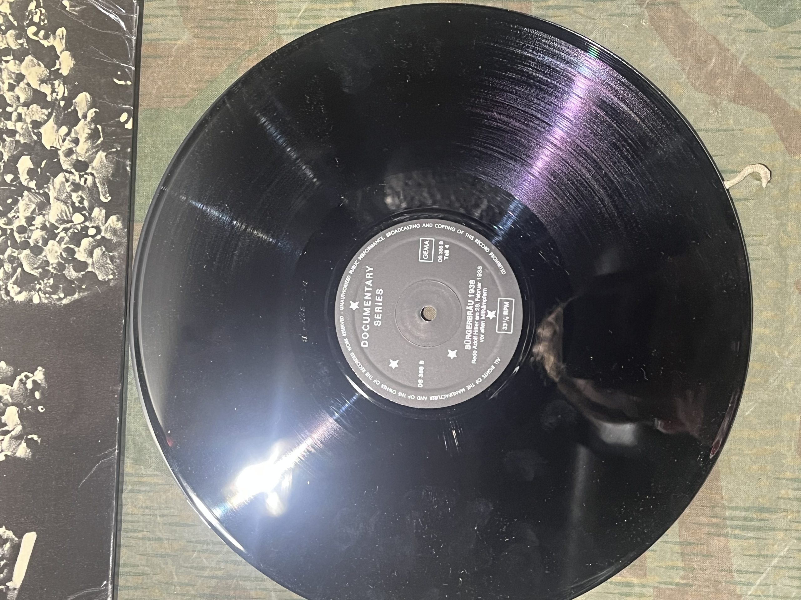 WW2 German Lp Vinyl Adolf Hitler Speech Jahrestag der Parteigrundung Feb. 24 1938 - Image 12