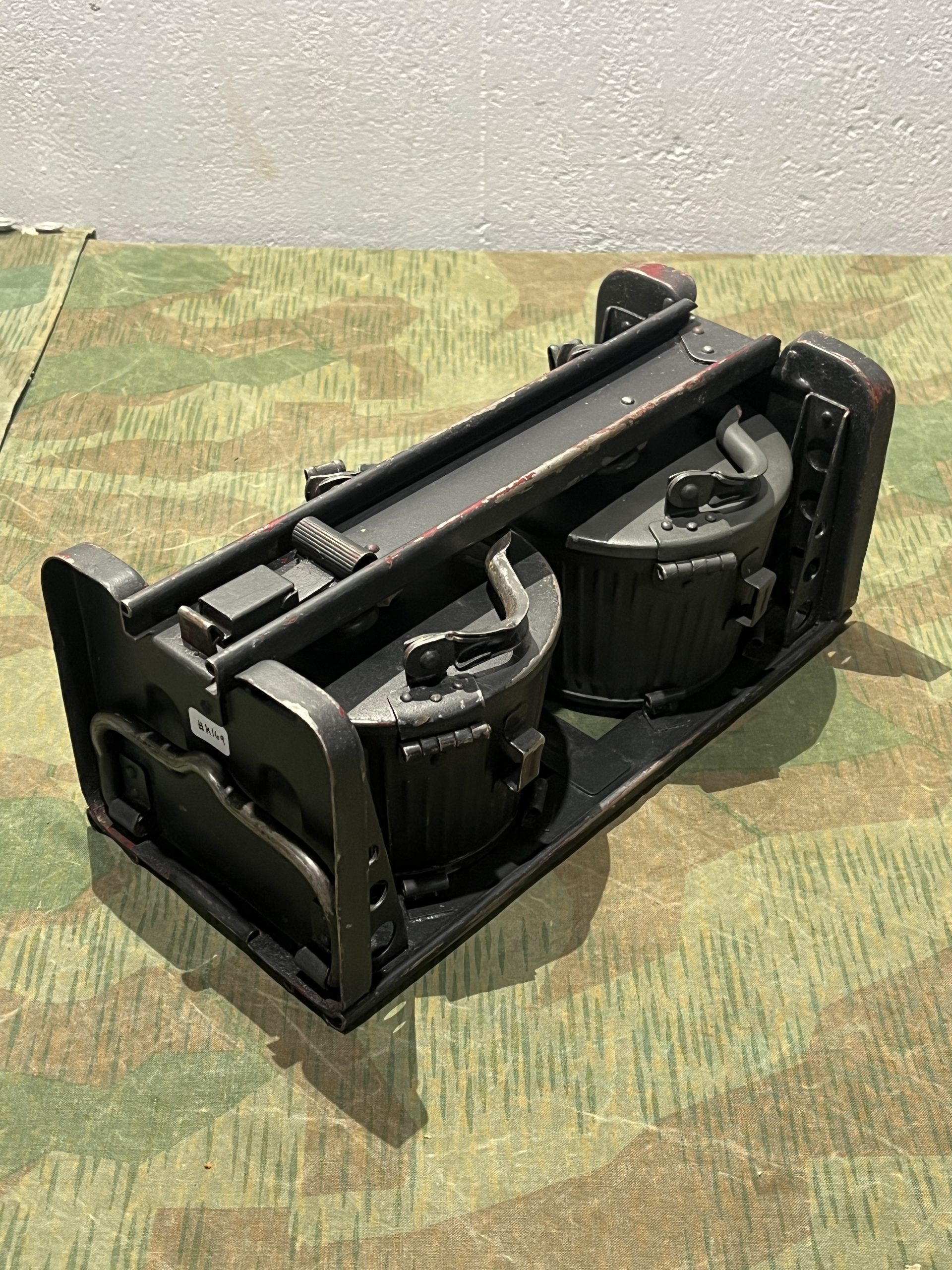 Original WW2 German Mg34 Mg42 2x Drums w/ Carrier Gurttrommel Marked 963 1940