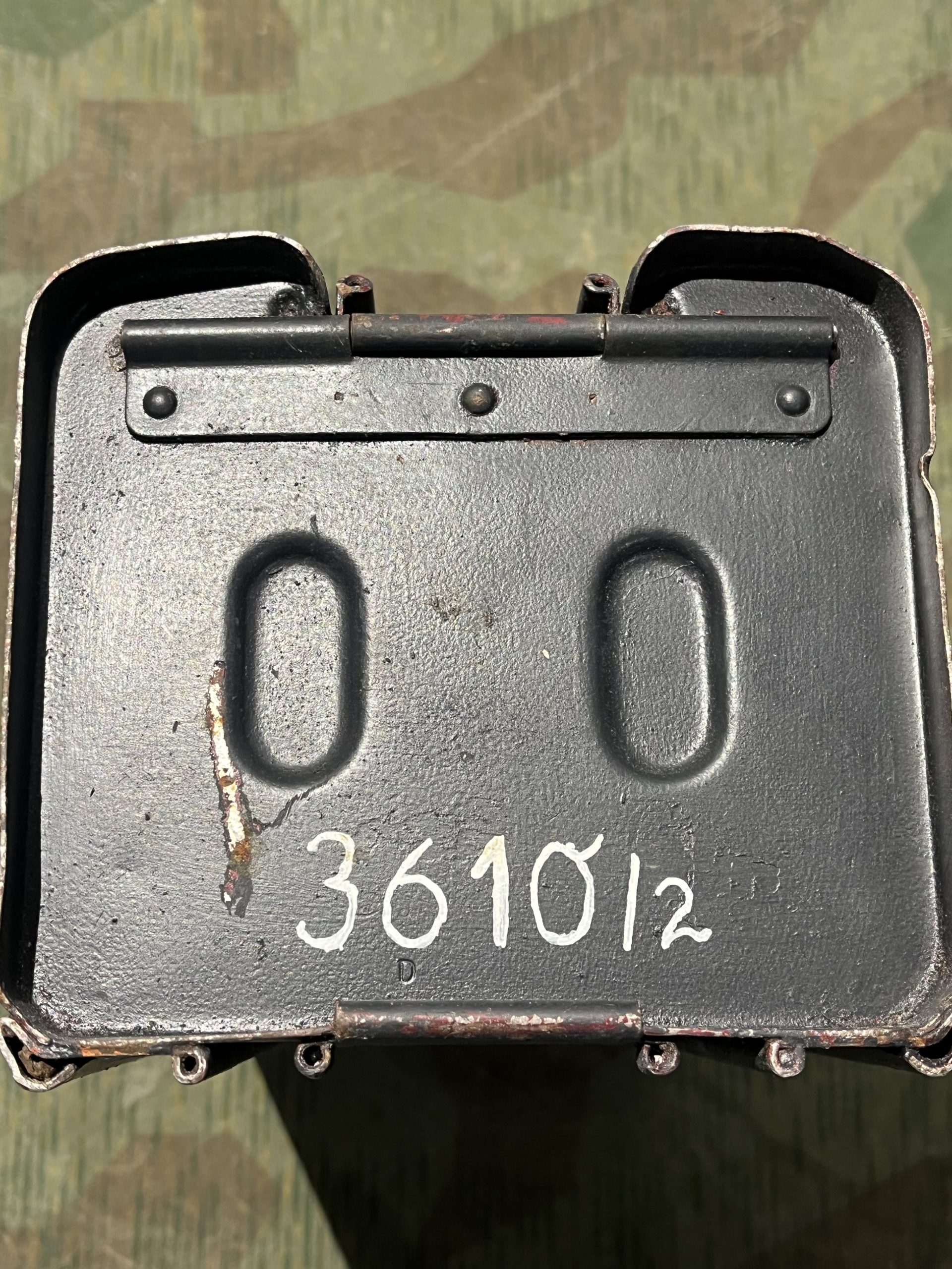 Original WW2 German Mg34 Mg42 2x Drums w/ Carrier Gurttrommel Marked 963 1940 - Image 3