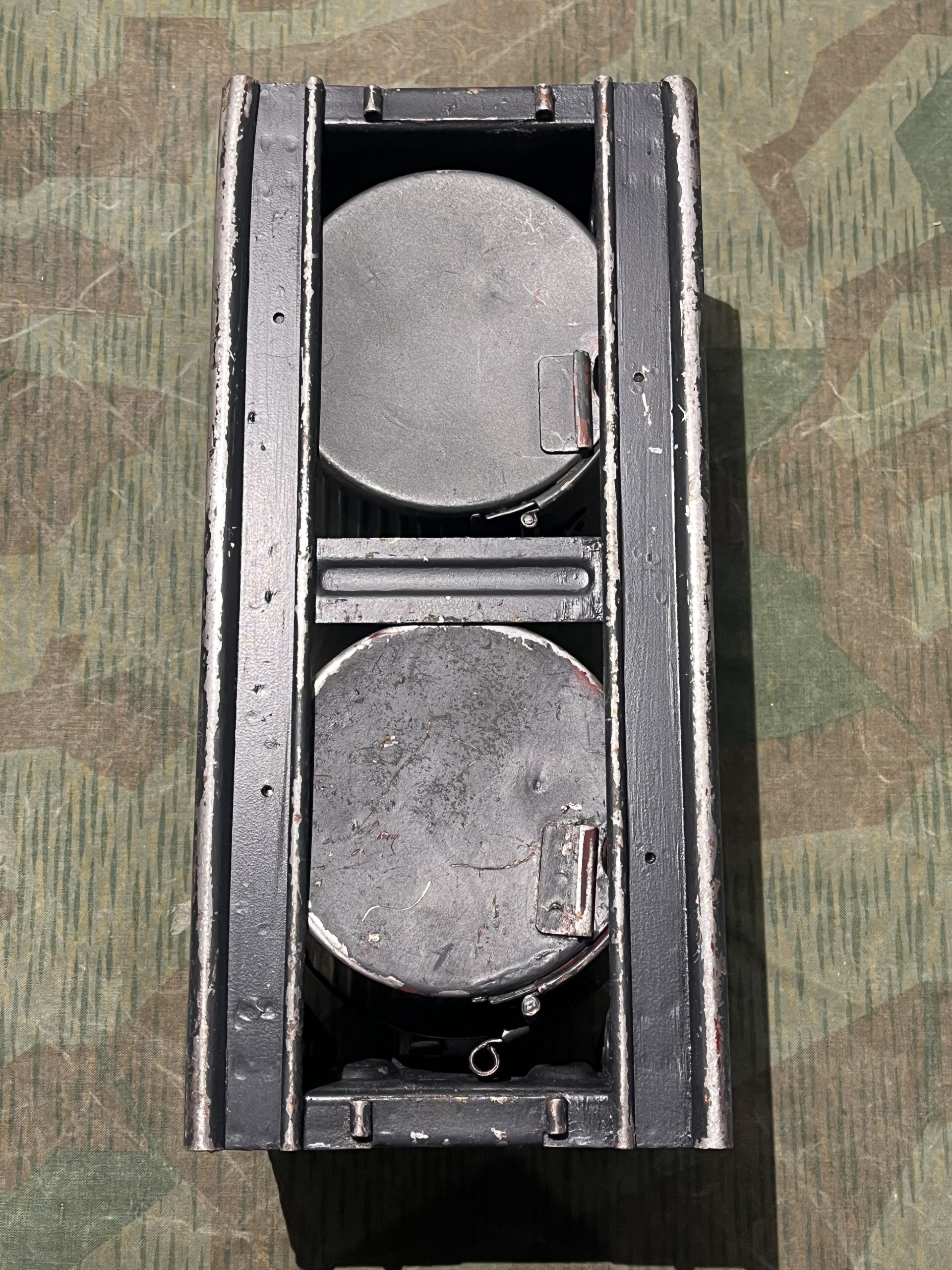 Original WW2 German Mg34 Mg42 2x Drums w/ Carrier Gurttrommel Marked 963 1940 - Image 4