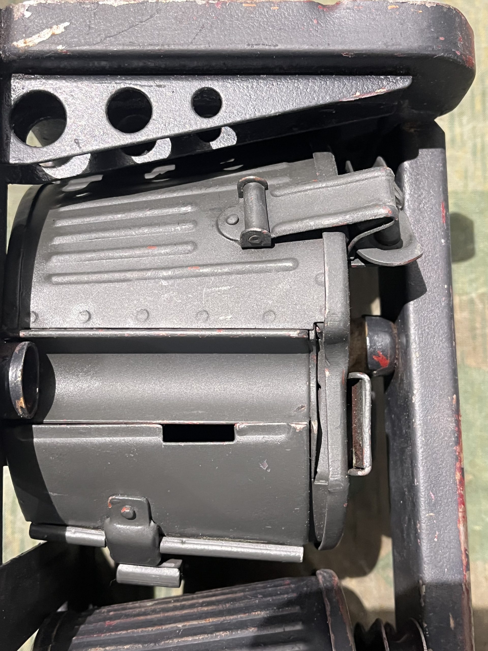 Original WW2 German Mg34 Mg42 2x Drums w/ Carrier Gurttrommel Marked 963 1940 - Image 9