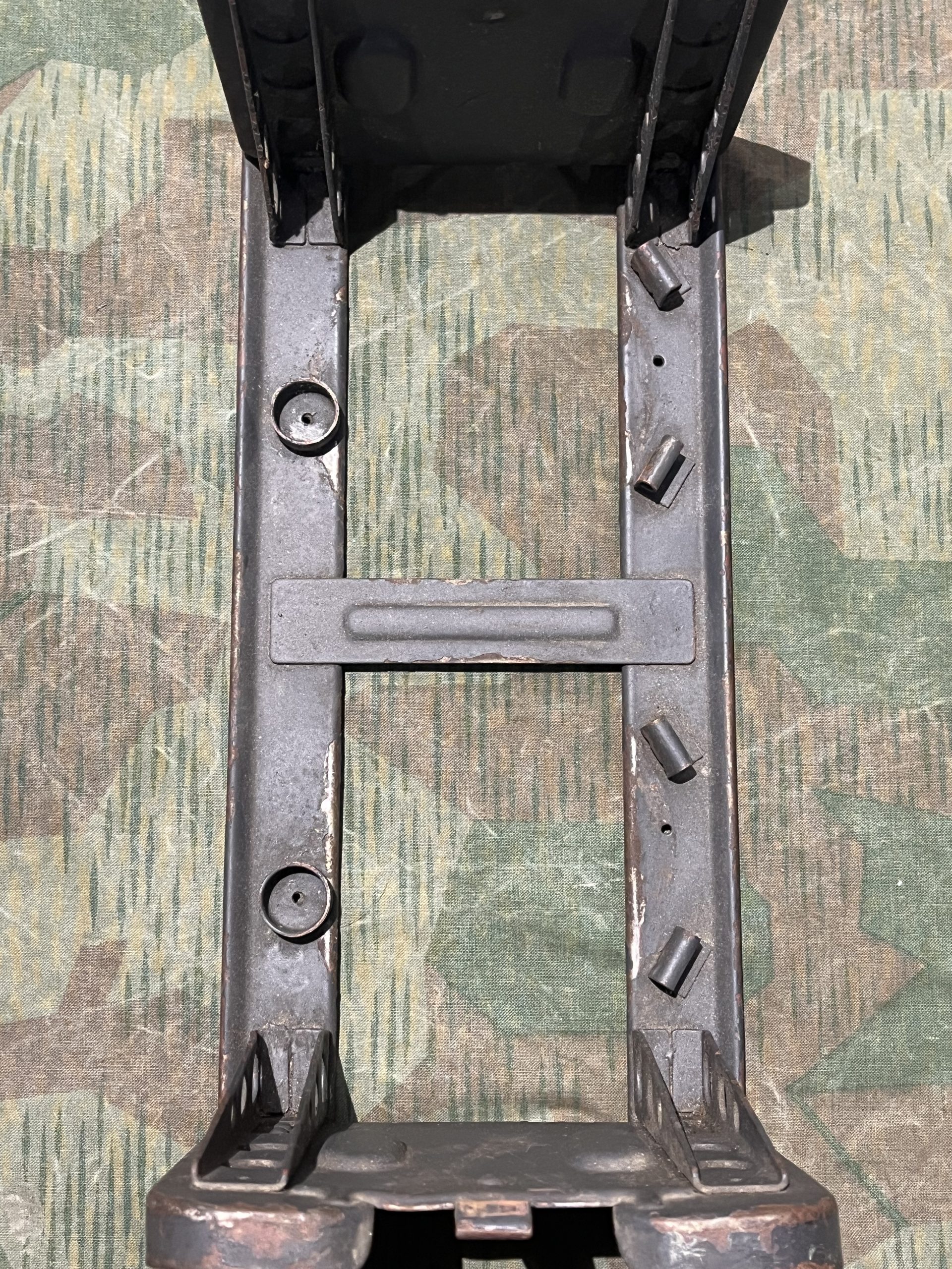 Original WW2 German Mg34 Mg42 2x Drums w/ Carrier Gurttrommel Marked 963 1940 (Original Panzergrau Painted) - Image 20