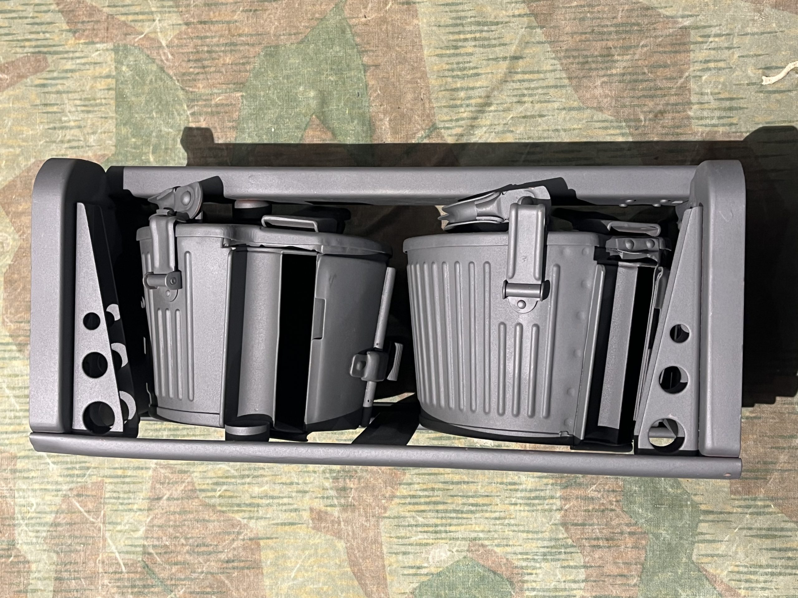 Original WW2 German Mg34 Mg42 2x Drums w/ Carrier Gurttrommel Marked WA 1943 - Image 7