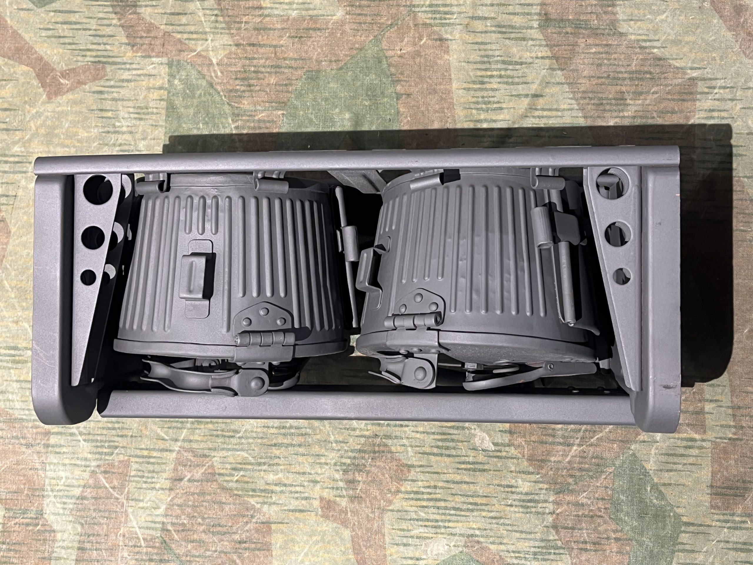 Original WW2 German Mg34 Mg42 2x Drums w/ Carrier Gurttrommel Marked WA 1943 - Image 13
