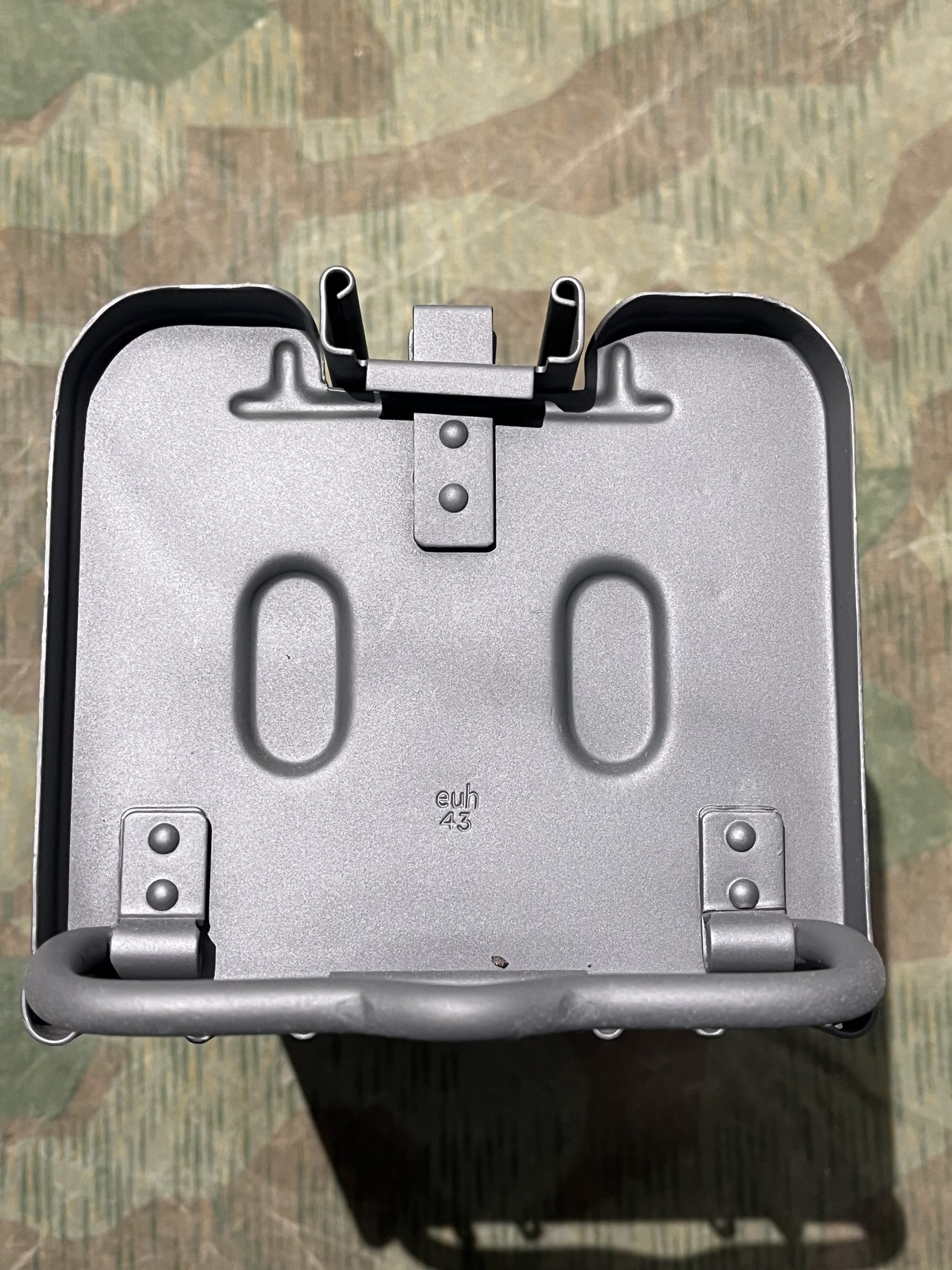 Original WW2 German Mg34 Mg42 2x Drums w/ Carrier Gurttrommel Marked EUH 1943 - Image 2