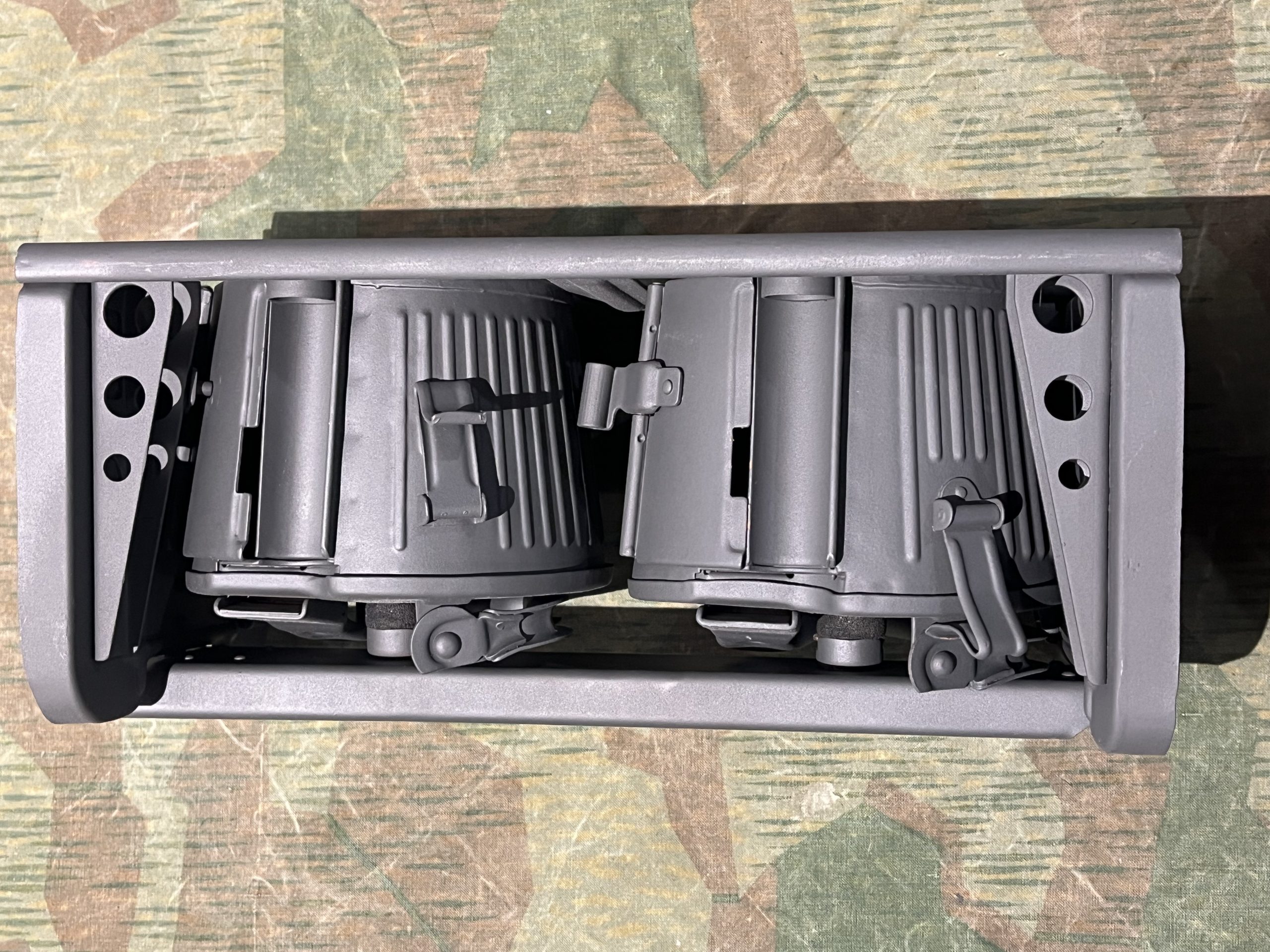 Original WW2 German Mg34 Mg42 2x Drums w/ Carrier Gurttrommel Marked EUH 1943 - Image 9