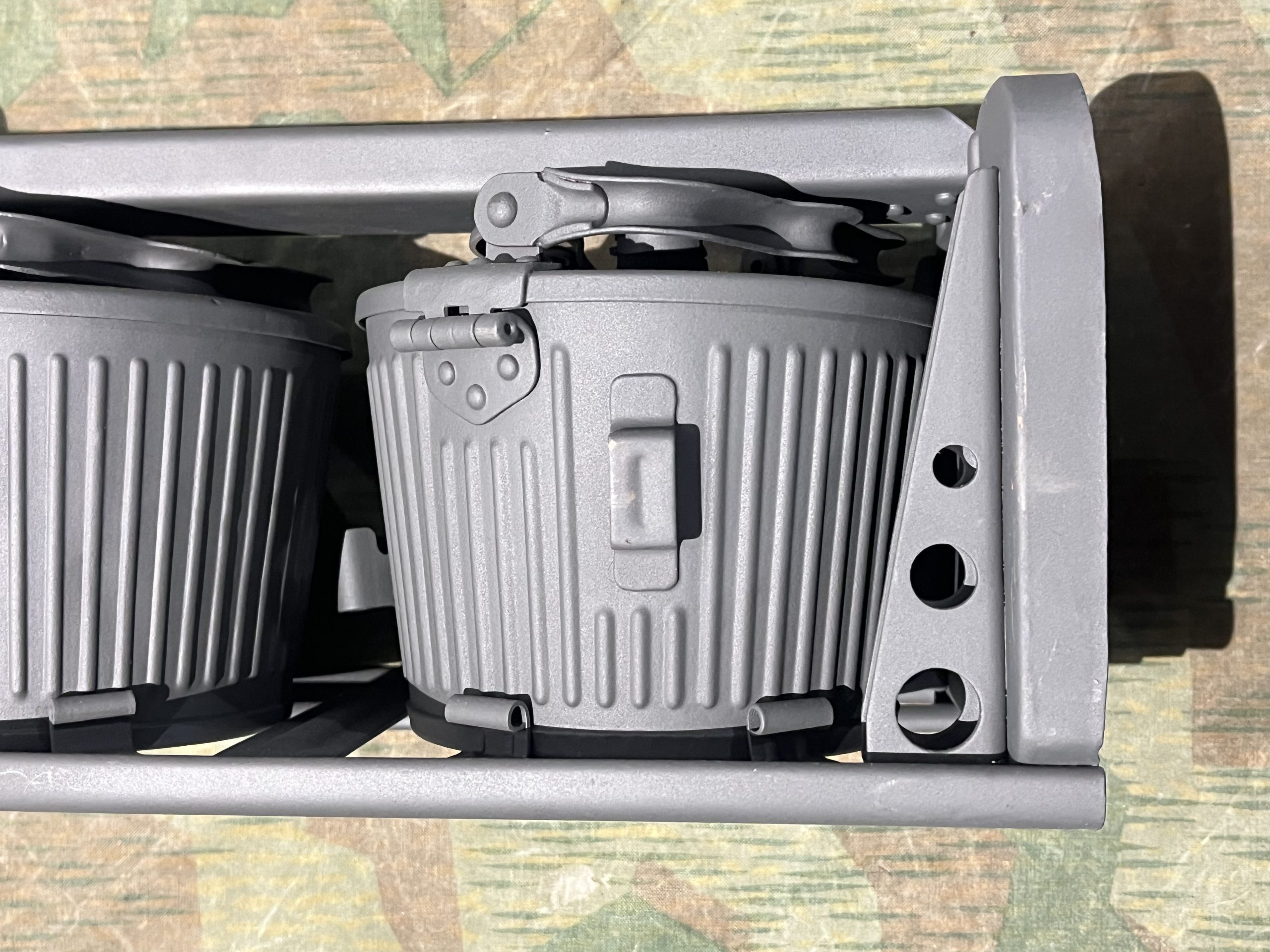 Original WW2 German Mg34 Mg42 2x Drums w/ Carrier Gurttrommel Marked EUH 1943 - Image 12