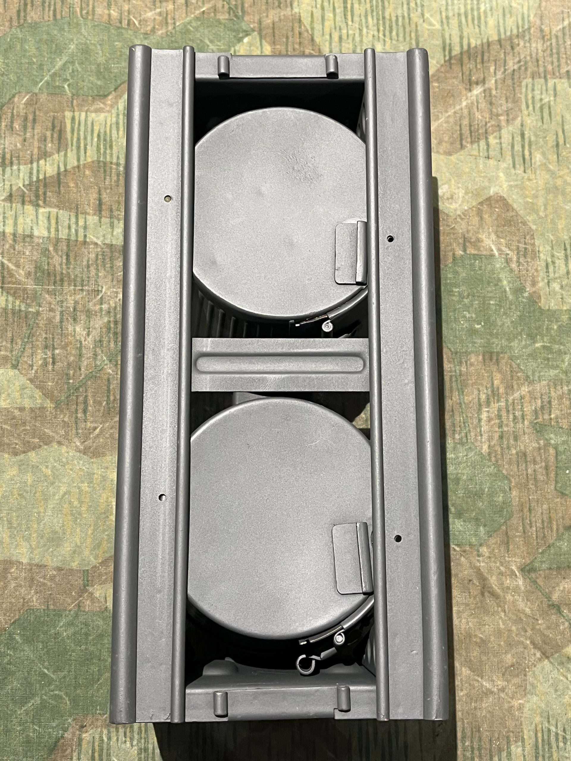 Original WW2 German Mg34 Mg42 2x Drums w/ Carrier Gurttrommel Marked BPR 1941 Waffen Eagle Stamped - Image 10