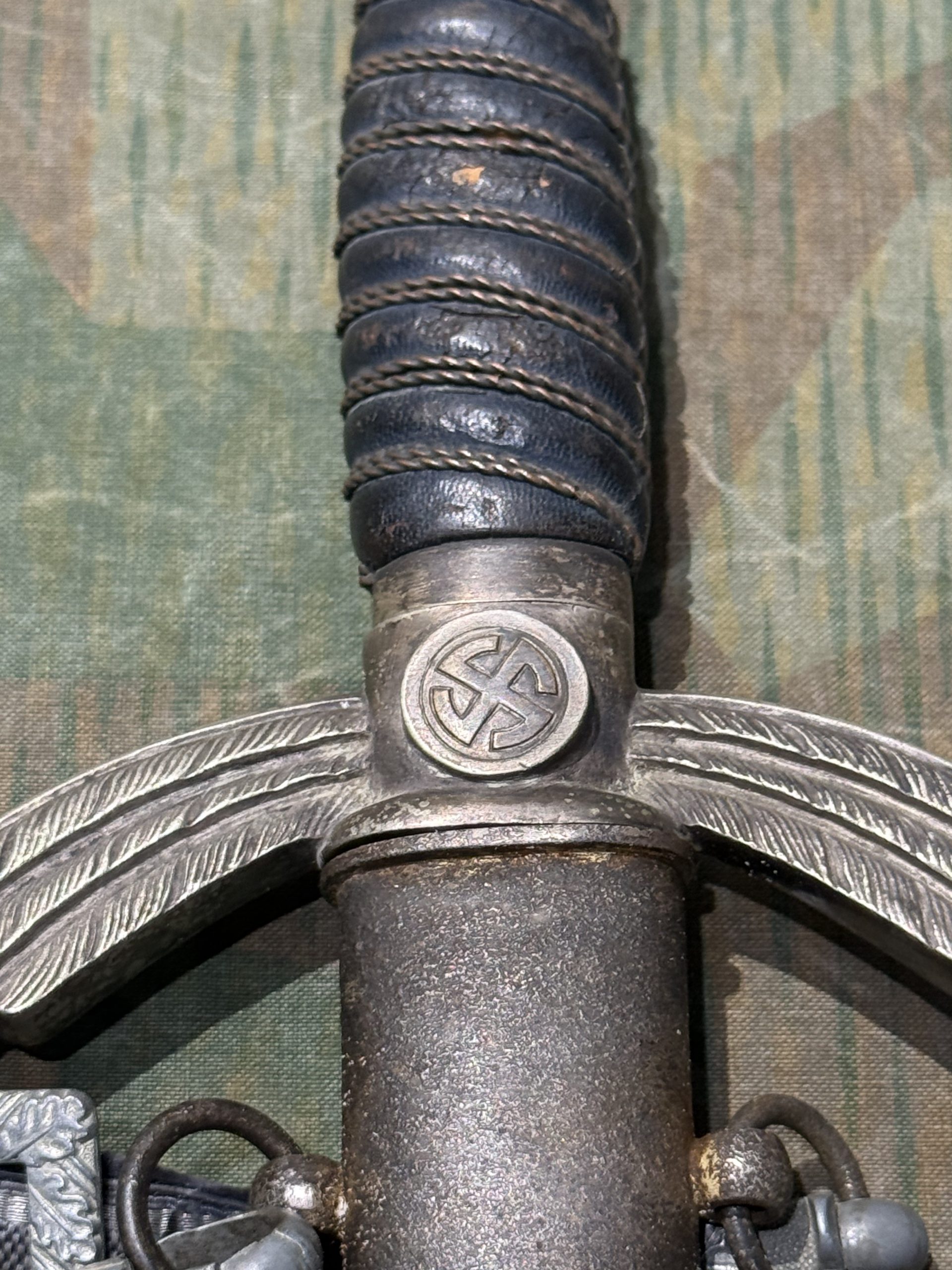 Original WW2 German Luftwaffe Officer's Sword w/ Scabbard (Fliegerschwert) - Carl Eickhorn - Image 5