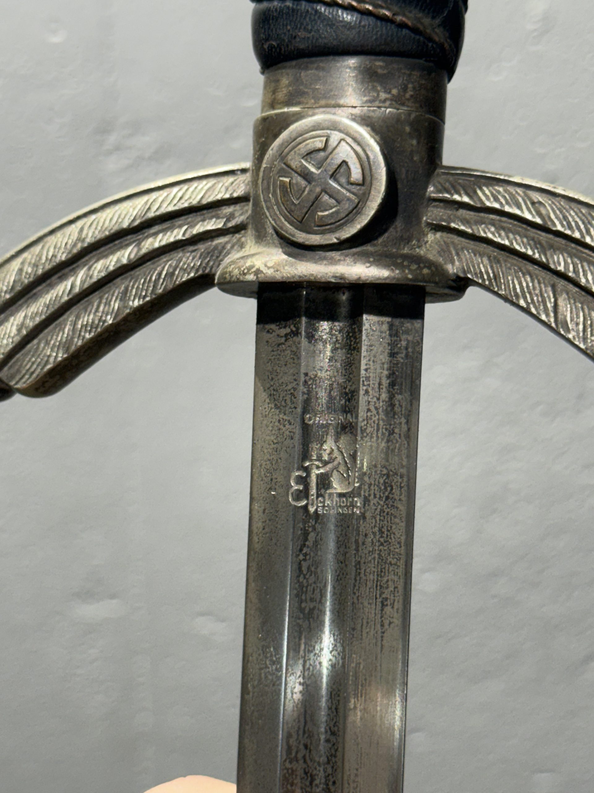 Original WW2 German Luftwaffe Officer's Sword w/ Scabbard (Fliegerschwert) - Carl Eickhorn - Image 23