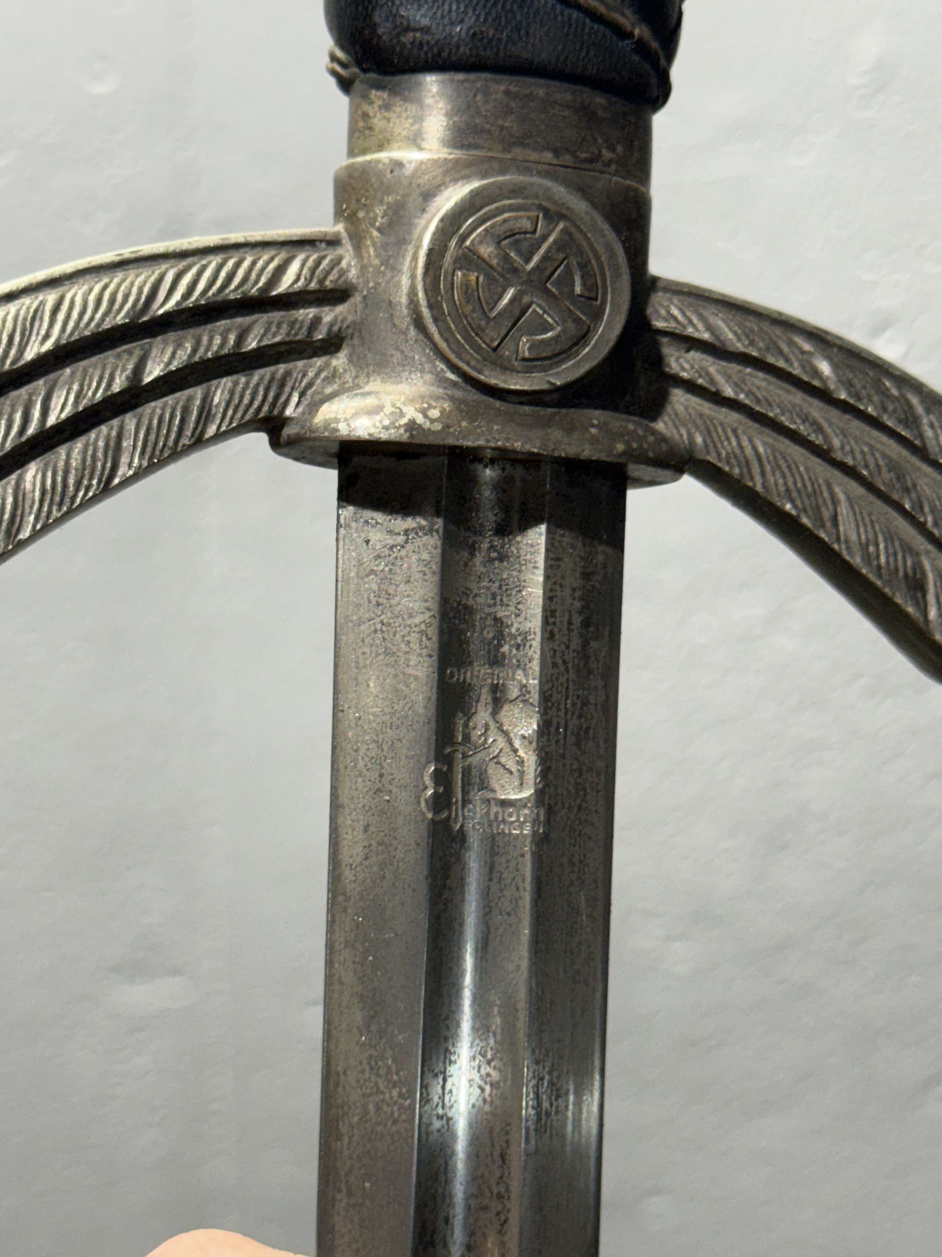 Original WW2 German Luftwaffe Officer's Sword w/ Scabbard (Fliegerschwert) - Carl Eickhorn - Image 24