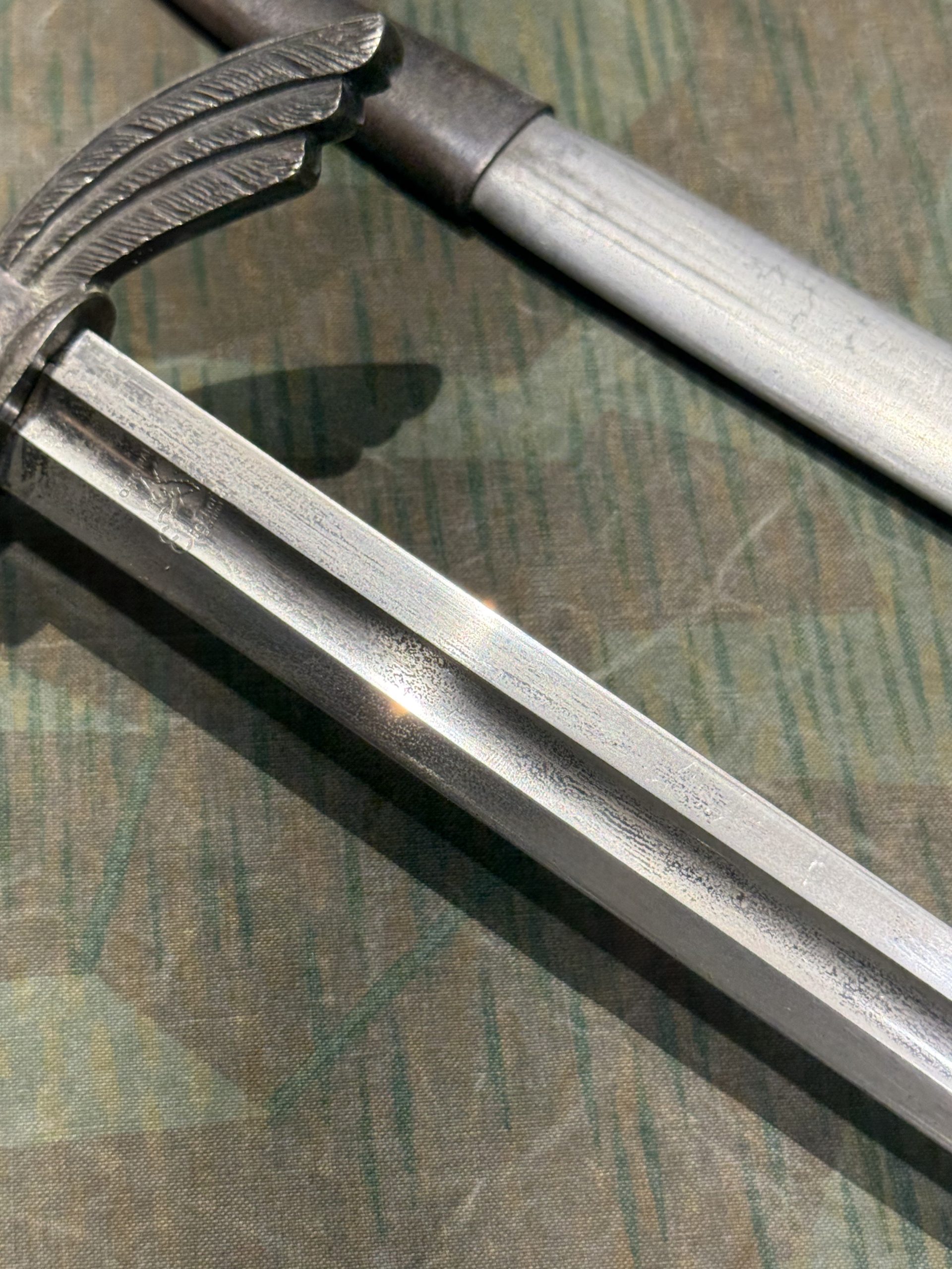 Original WW2 German Luftwaffe Officer's Sword w/ Scabbard (Fliegerschwert) - Carl Eickhorn - Image 25