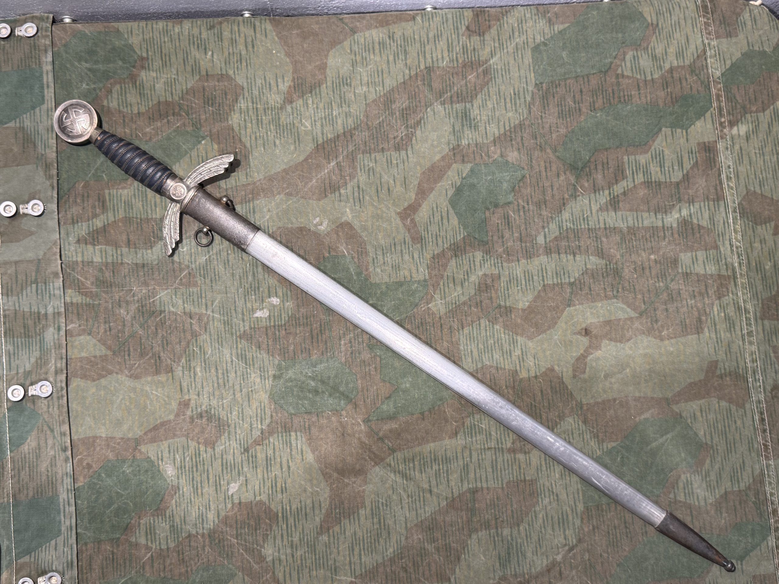 Original WW2 German Luftwaffe Officer's Sword w/ Scabbard (Fliegerschwert) - Carl Eickhorn - Image 43