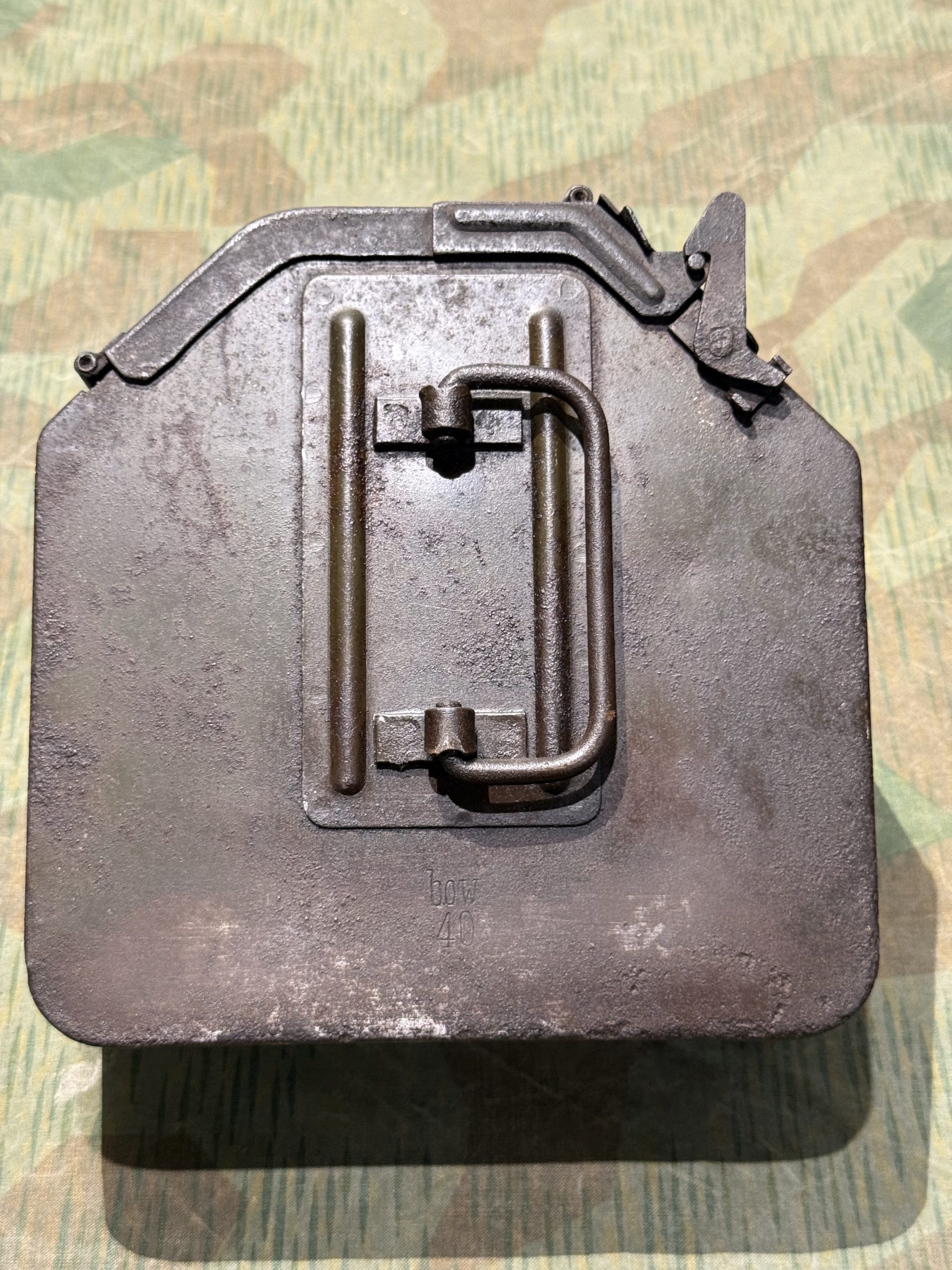Original WW2 German Mg34 Mg42 Patronenkasten 36 Ammo Can / Drum Marked BOW 1940