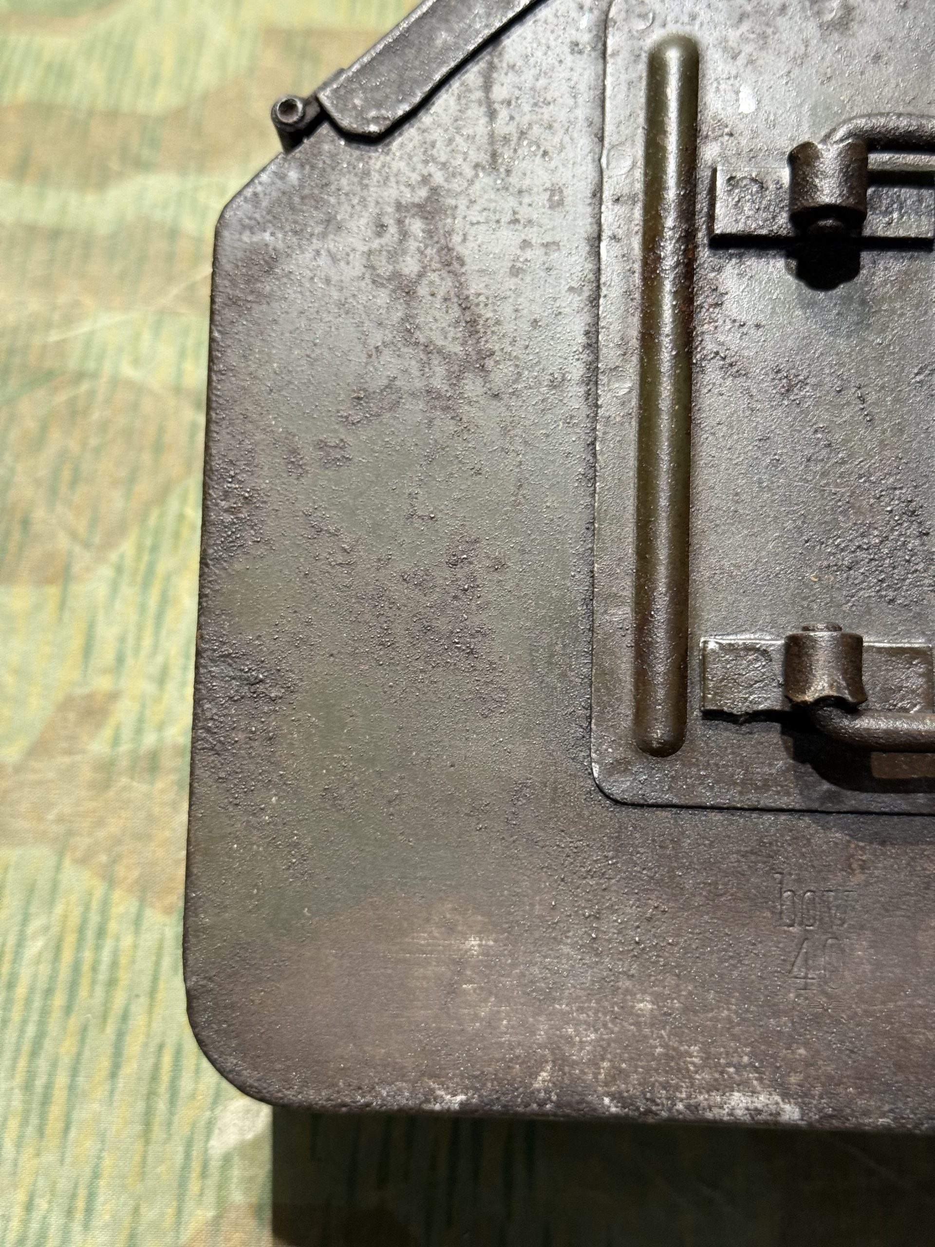 Original WW2 German Mg34 Mg42 Patronenkasten 36 Ammo Can / Drum Marked BOW 1940 - Image 2