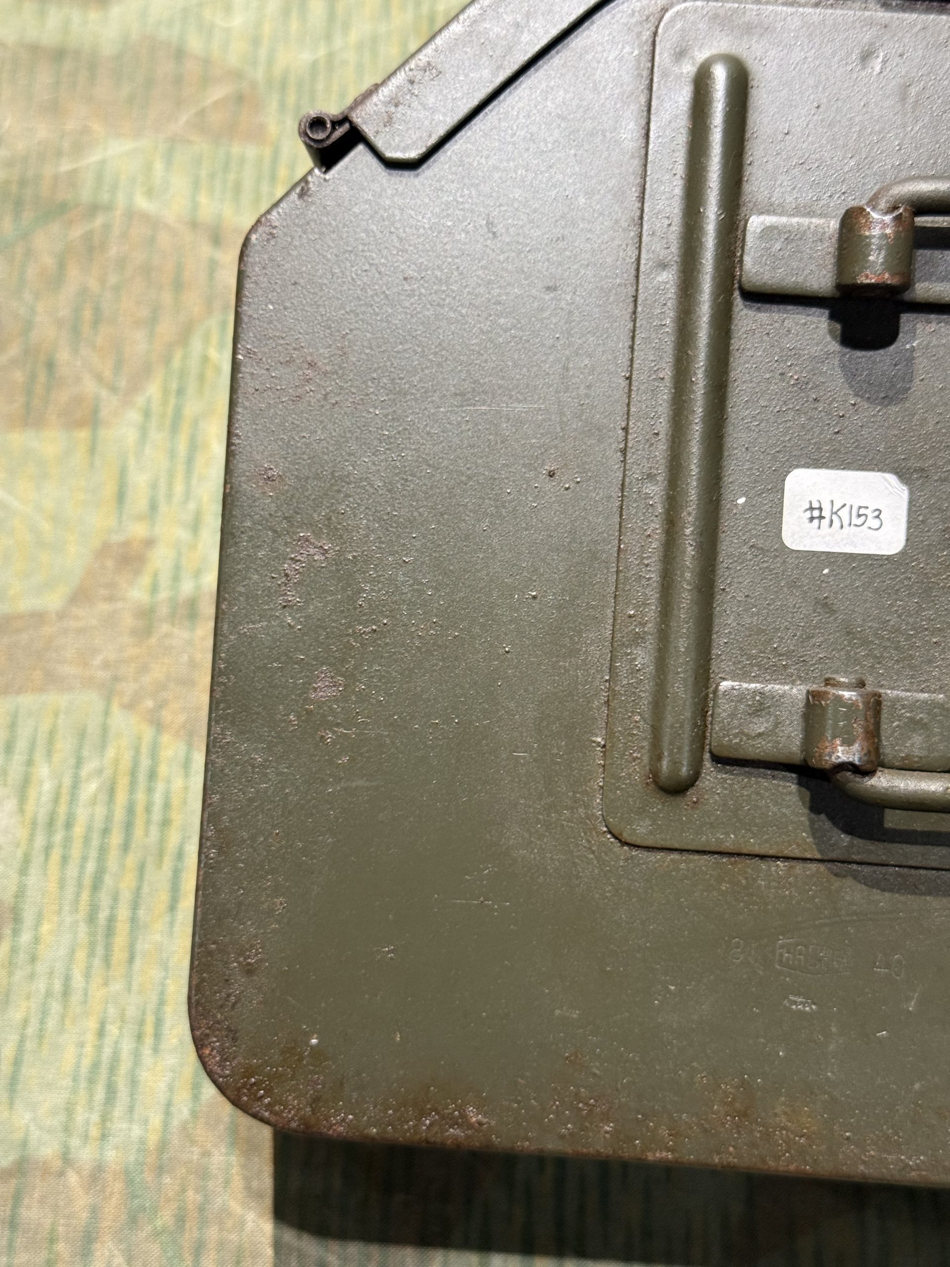 Original WW2 German Mg34 Mg42 Patronenkasten 36 Ammo Can / Drum Marked HASAG 1940 - Image 2
