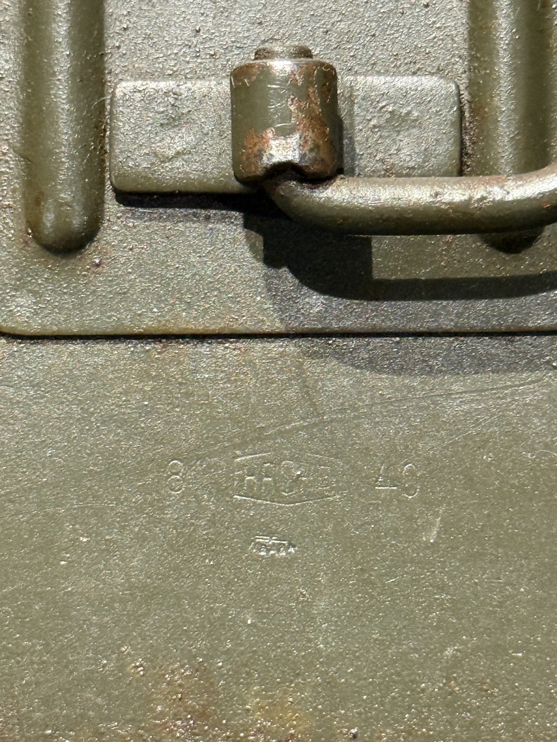 Original WW2 German Mg34 Mg42 Patronenkasten 36 Ammo Can / Drum Marked HASAG 1940 - Image 5