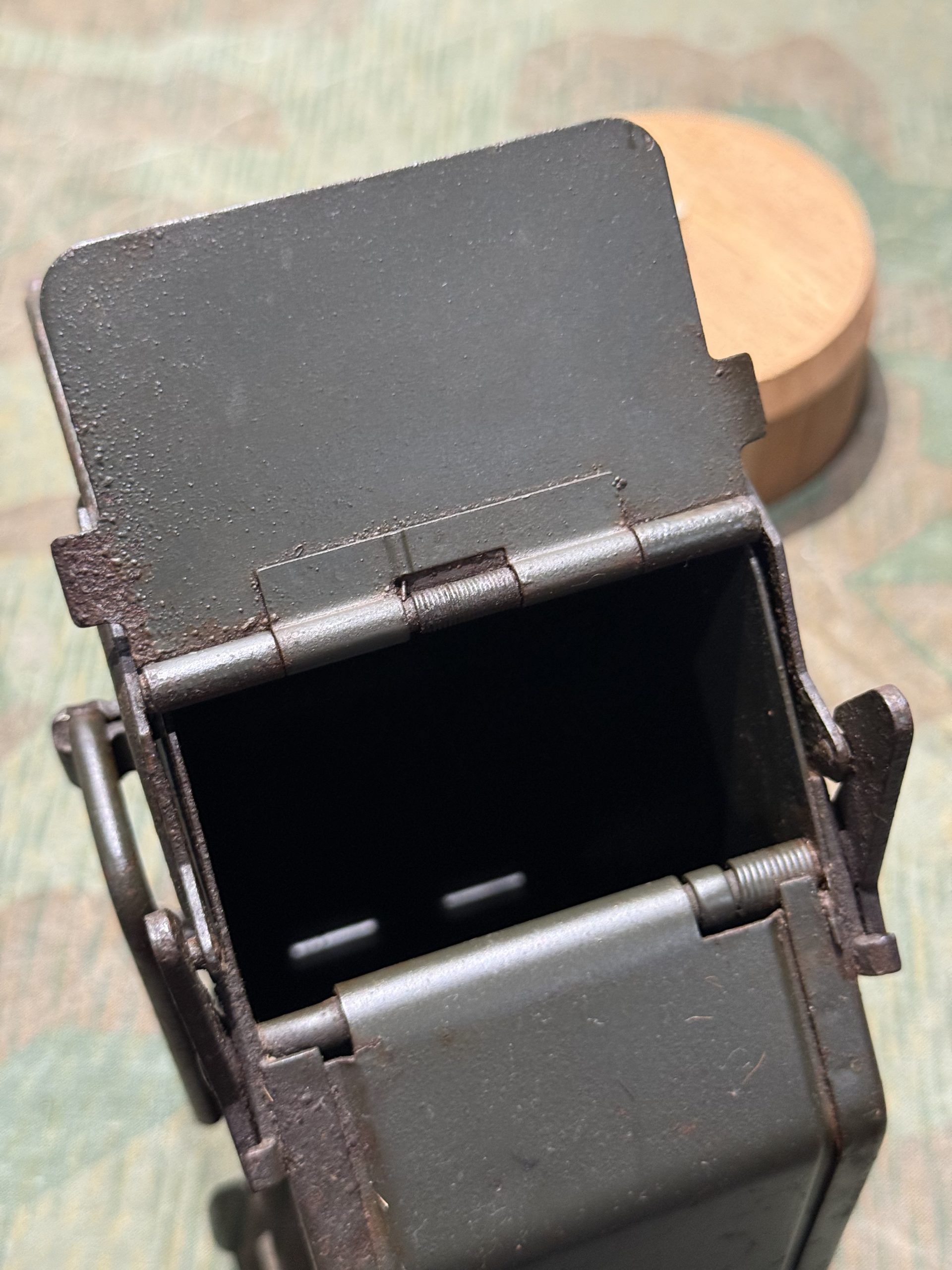 Original WW2 German Mg34 Mg42 Patronenkasten 36 Ammo Can / Drum Marked HASAG 1940 - Image 12