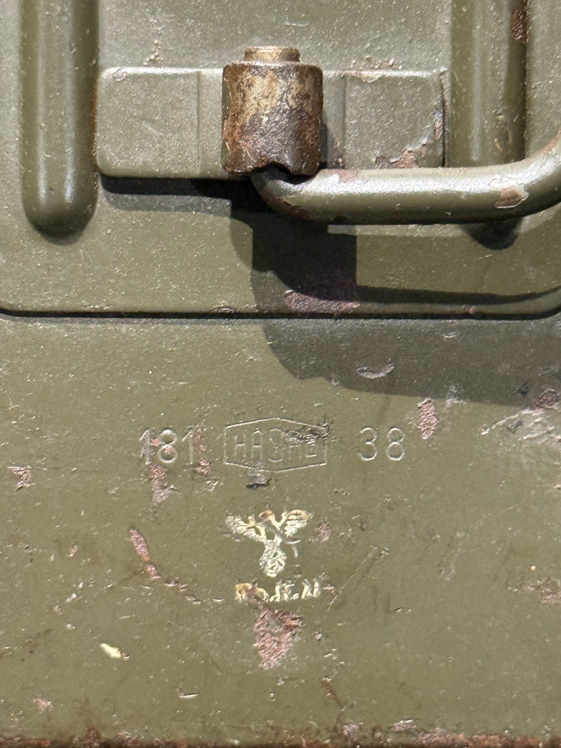 Original WW2 German Mg34 Mg42 Patronenkasten 36 Ammo Can / Drum Marked HASAG 1938 #2 - Image 5