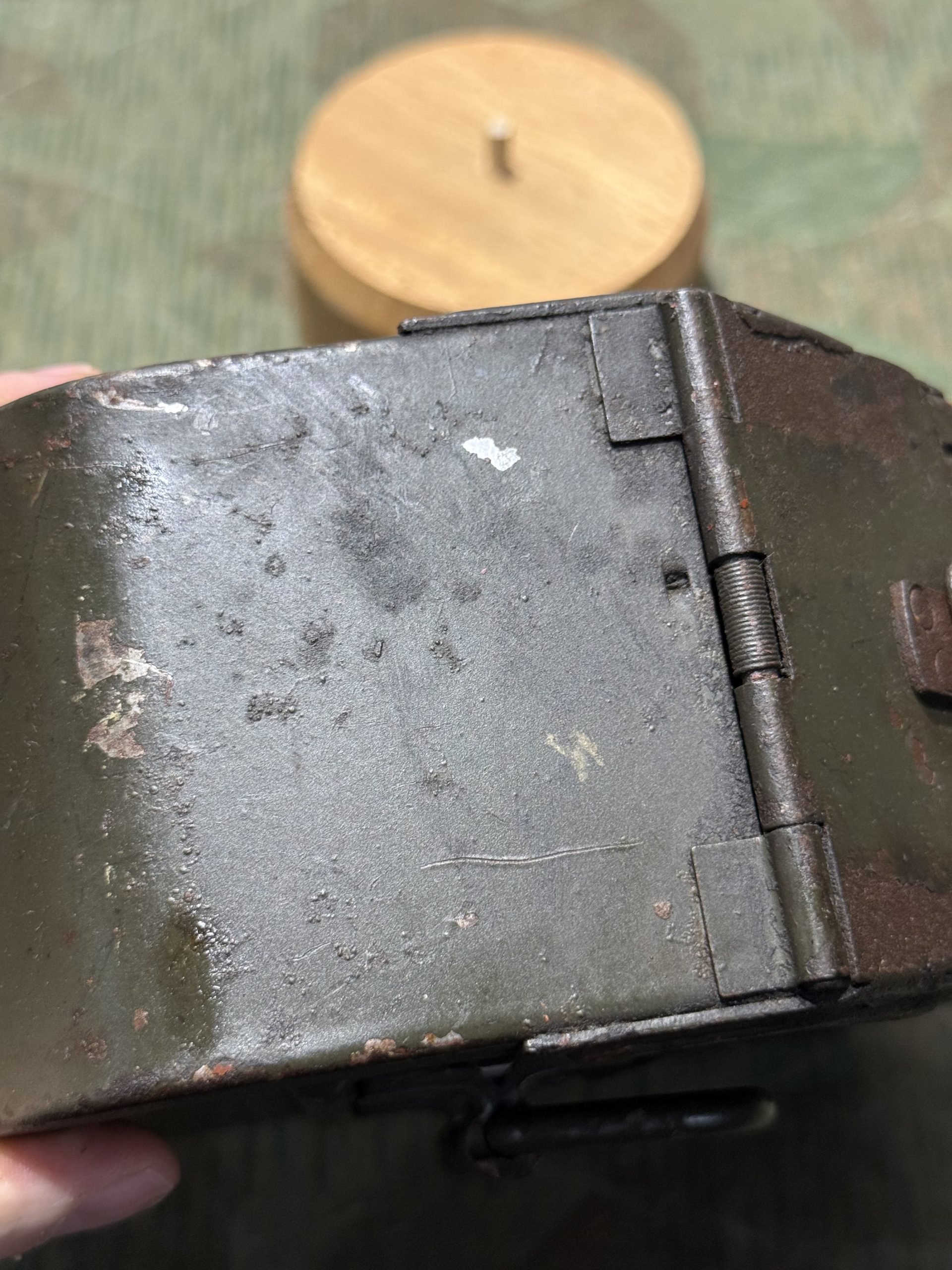 Original WW2 German Mg34 Mg42 Patronenkasten 36 Ammo Can / Drum Marked HASAG 1938 #2 - Image 11