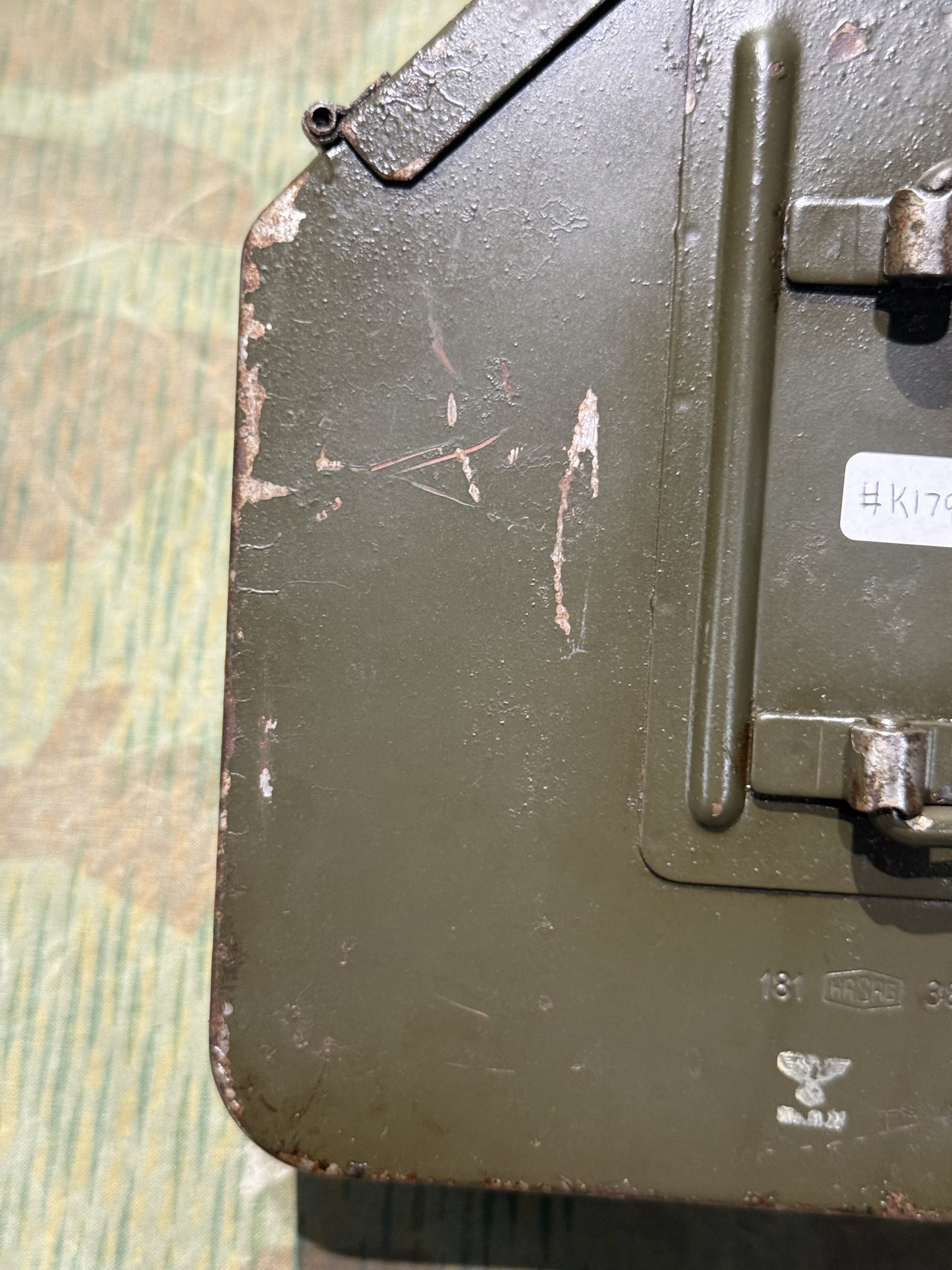 Original WW2 German Mg34 Mg42 Patronenkasten 36 Ammo Can / Drum Marked HASAG 1938 - Image 2