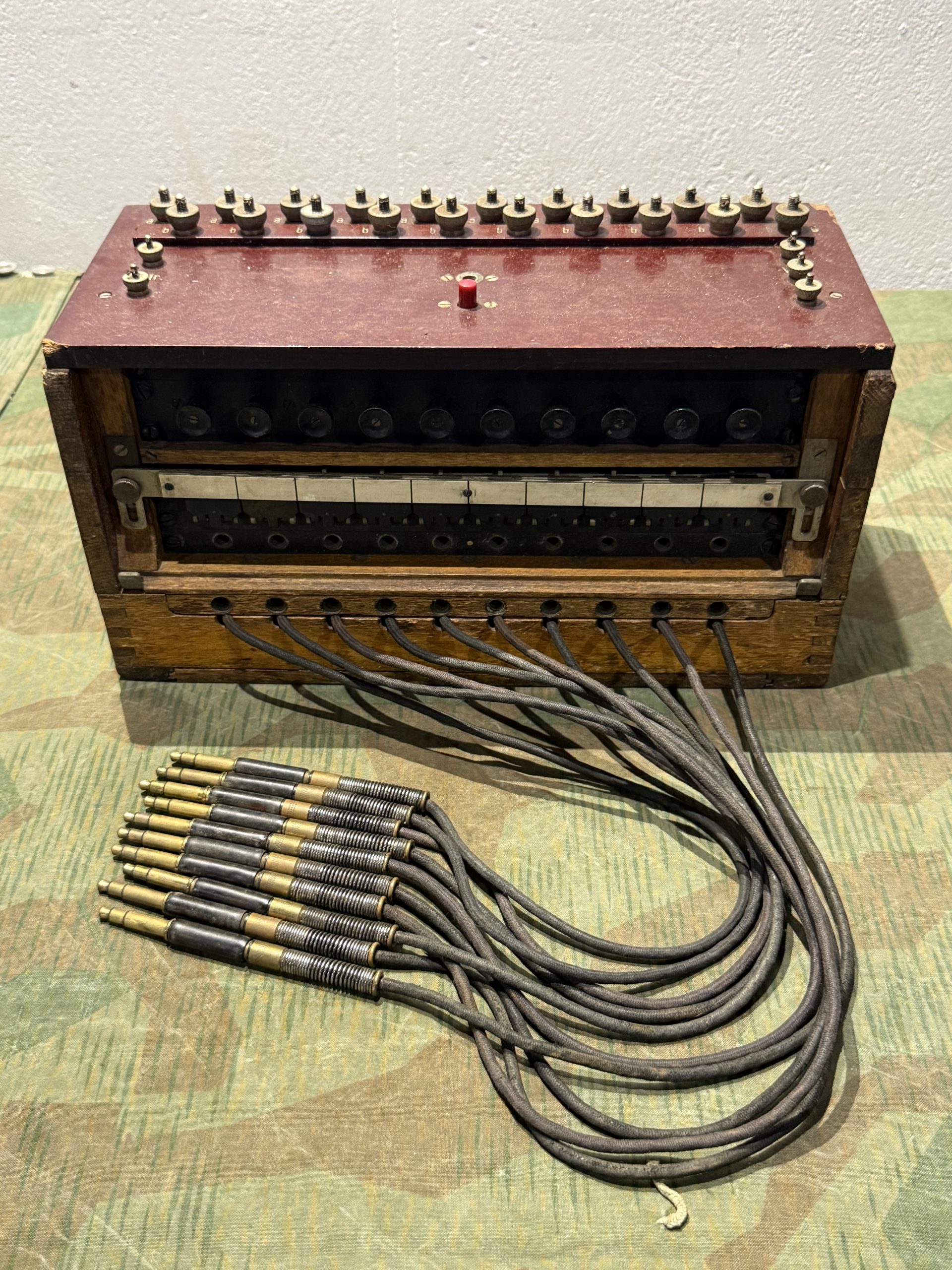 Original WW2 German 10 Line Switchboard Klappenschrank 1939 Dated Working Condition