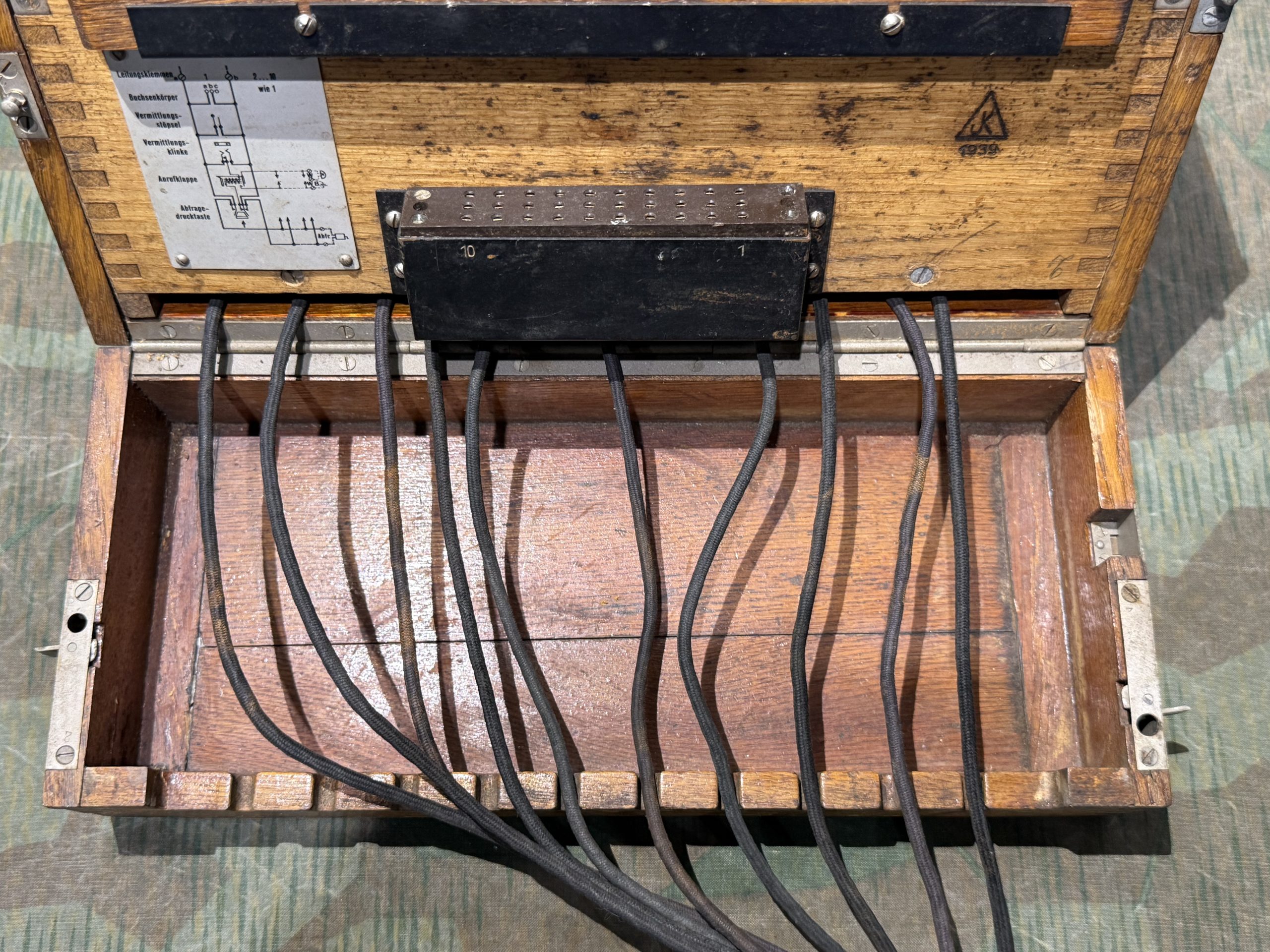 Original WW2 German 10 Line Switchboard Klappenschrank 1939 Dated Working Condition - Image 6