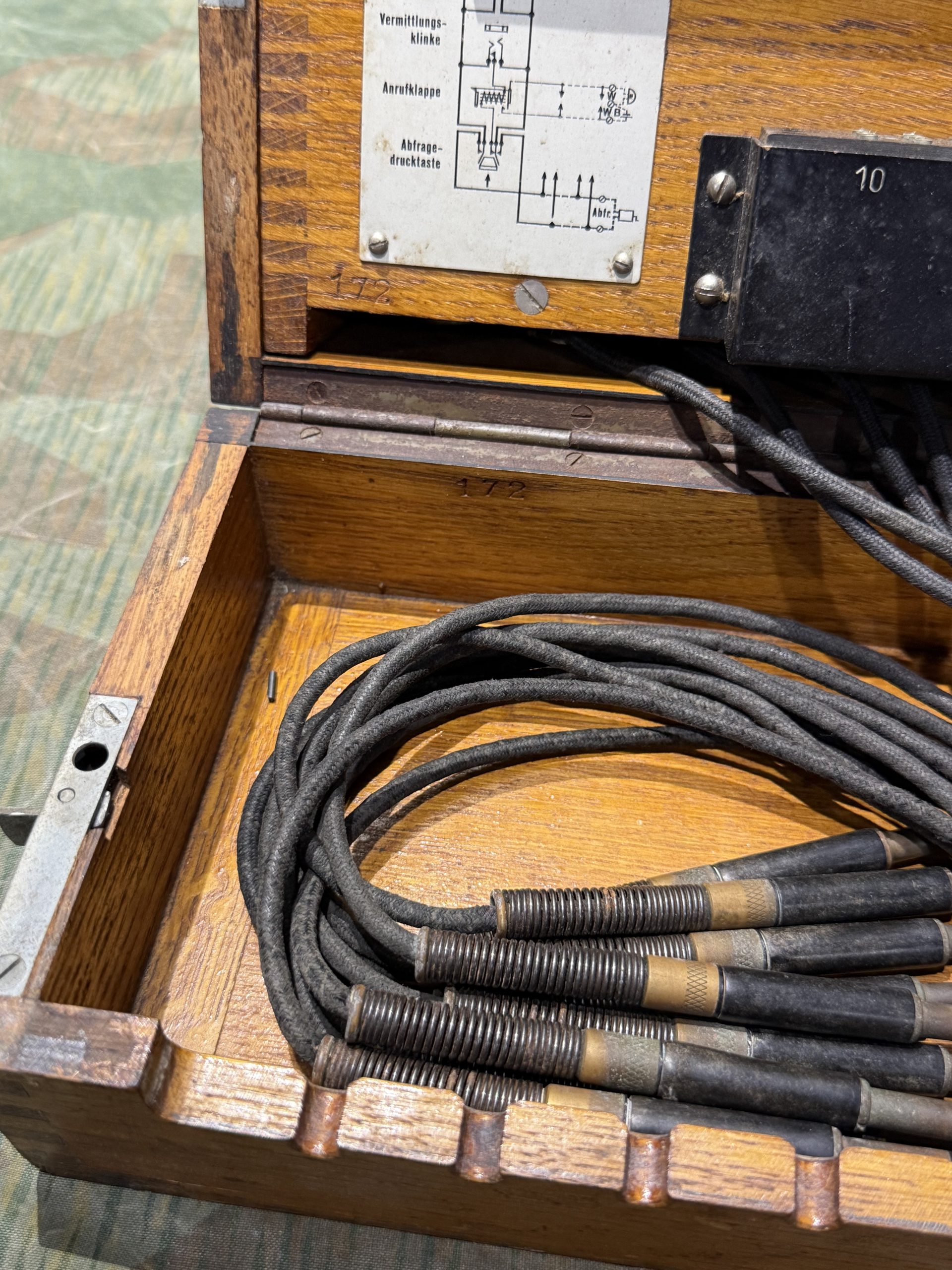 Original WW2 German 10 Line Switchboard Klappenschrank 1940 Dated Working Condition w/ Transit Lid - Image 9