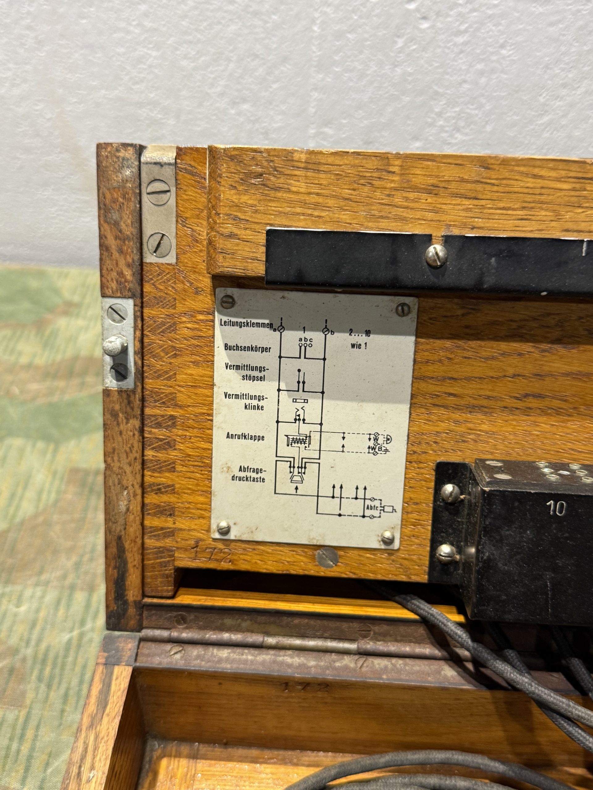 Original WW2 German 10 Line Switchboard Klappenschrank 1940 Dated Working Condition w/ Transit Lid - Image 10